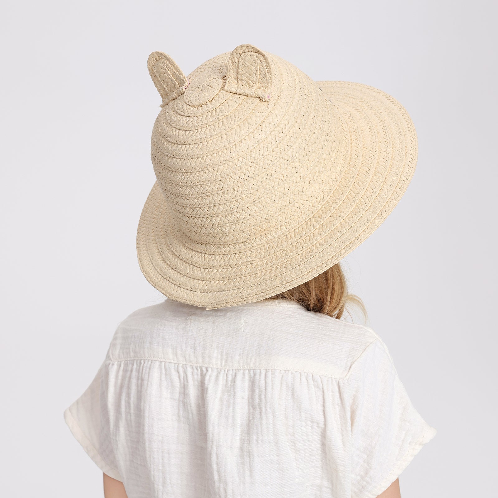 Children’s Paper Straw Sun Hat for Ages 2–6 with UPF 50+ Sun Protection