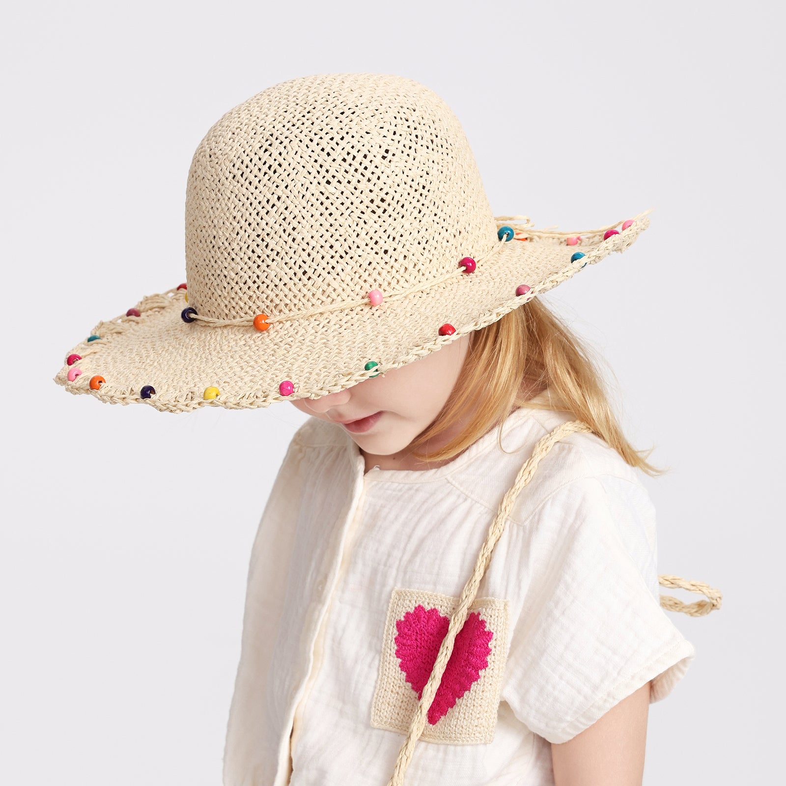 Wholesale Children’s Paper Straw Bucket Hat for Ages 2–6 with UPF 50+ Sun Protection