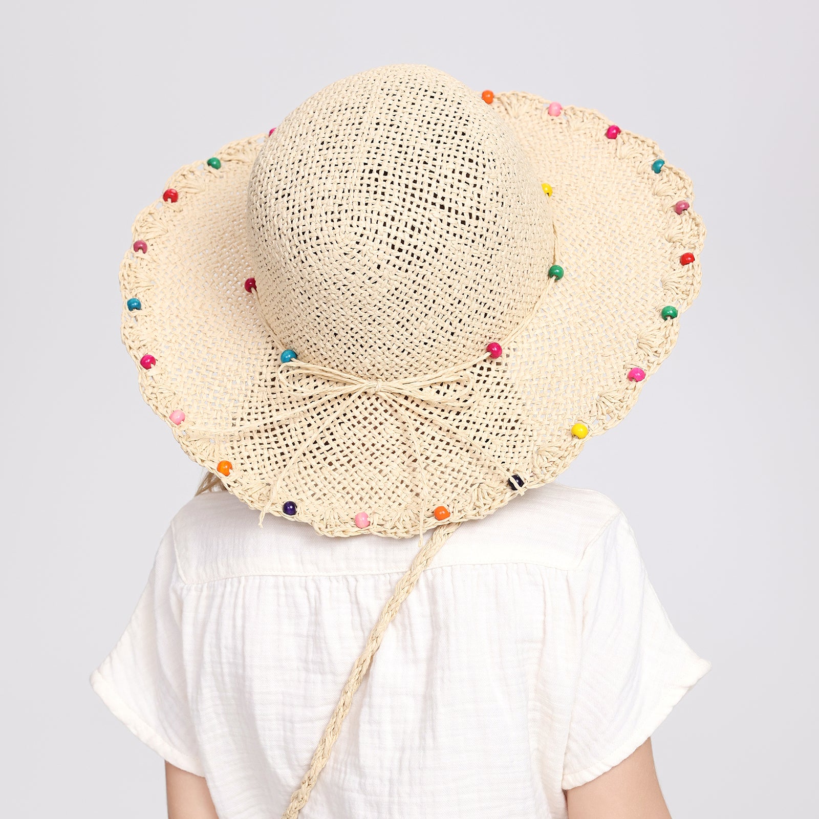 Wholesale Children’s Paper Straw Bucket Hat for Ages 2–6 with UPF 50+ Sun Protection