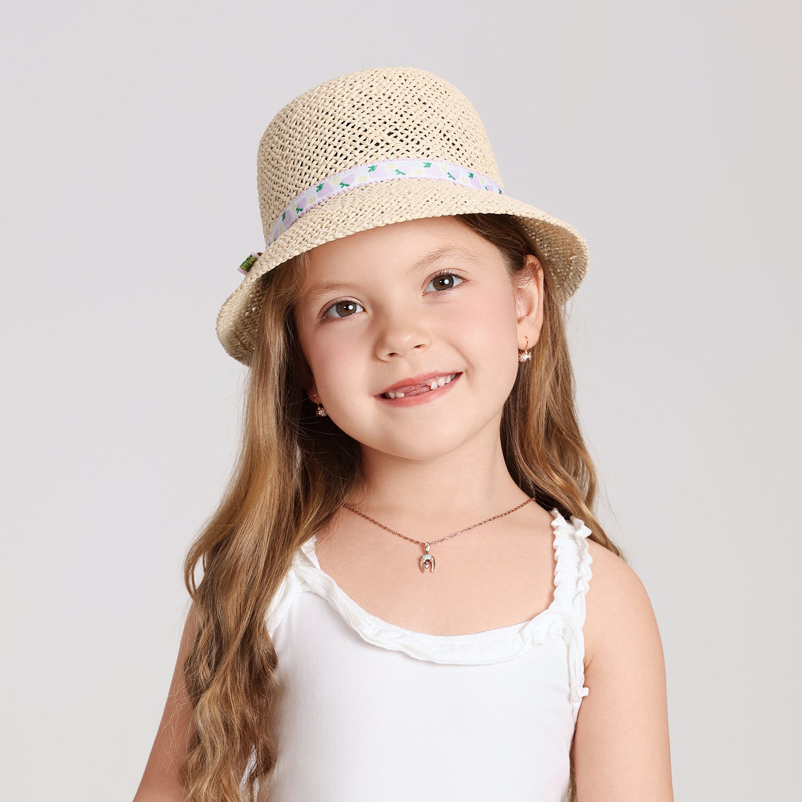 Wholesale Children’s Paper Straw Bucket Hat for Ages 2–6 with UPF 50+ Sun Protection