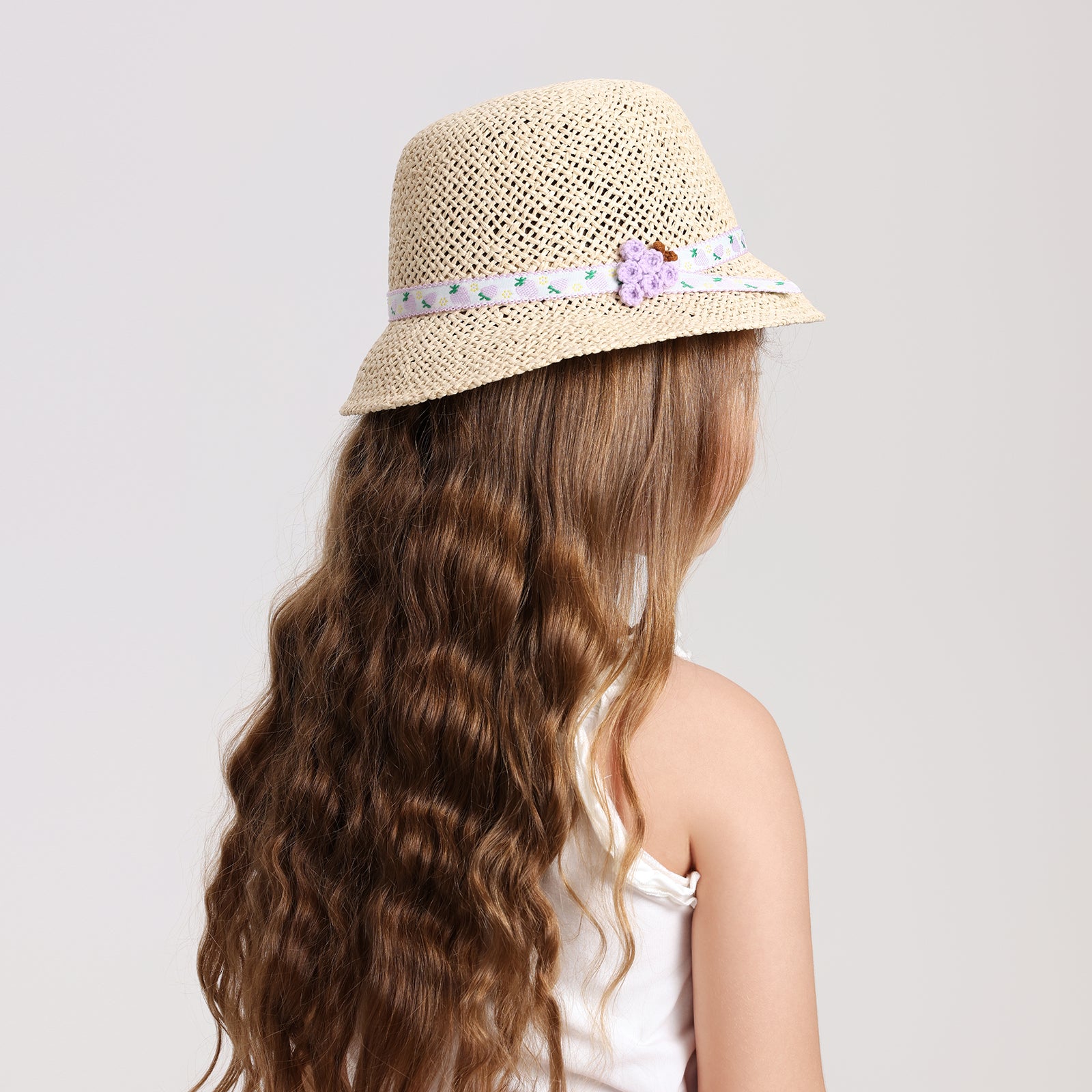 Wholesale Children’s Paper Straw Bucket Hat for Ages 2–6 with UPF 50+ Sun Protection