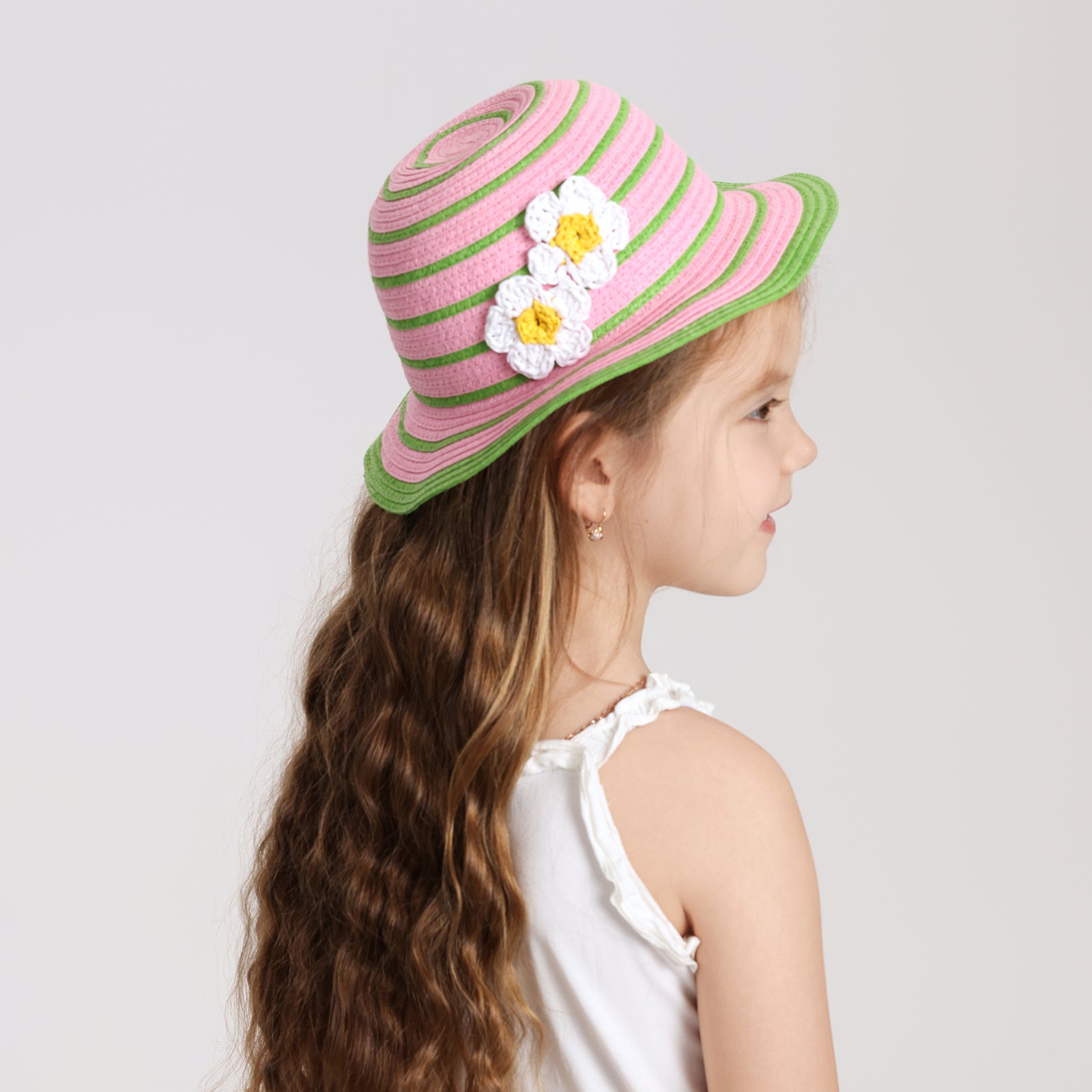 Children’s Paper Straw Sun Hat for Ages 2–6 with UPF 50+ Sun Protection