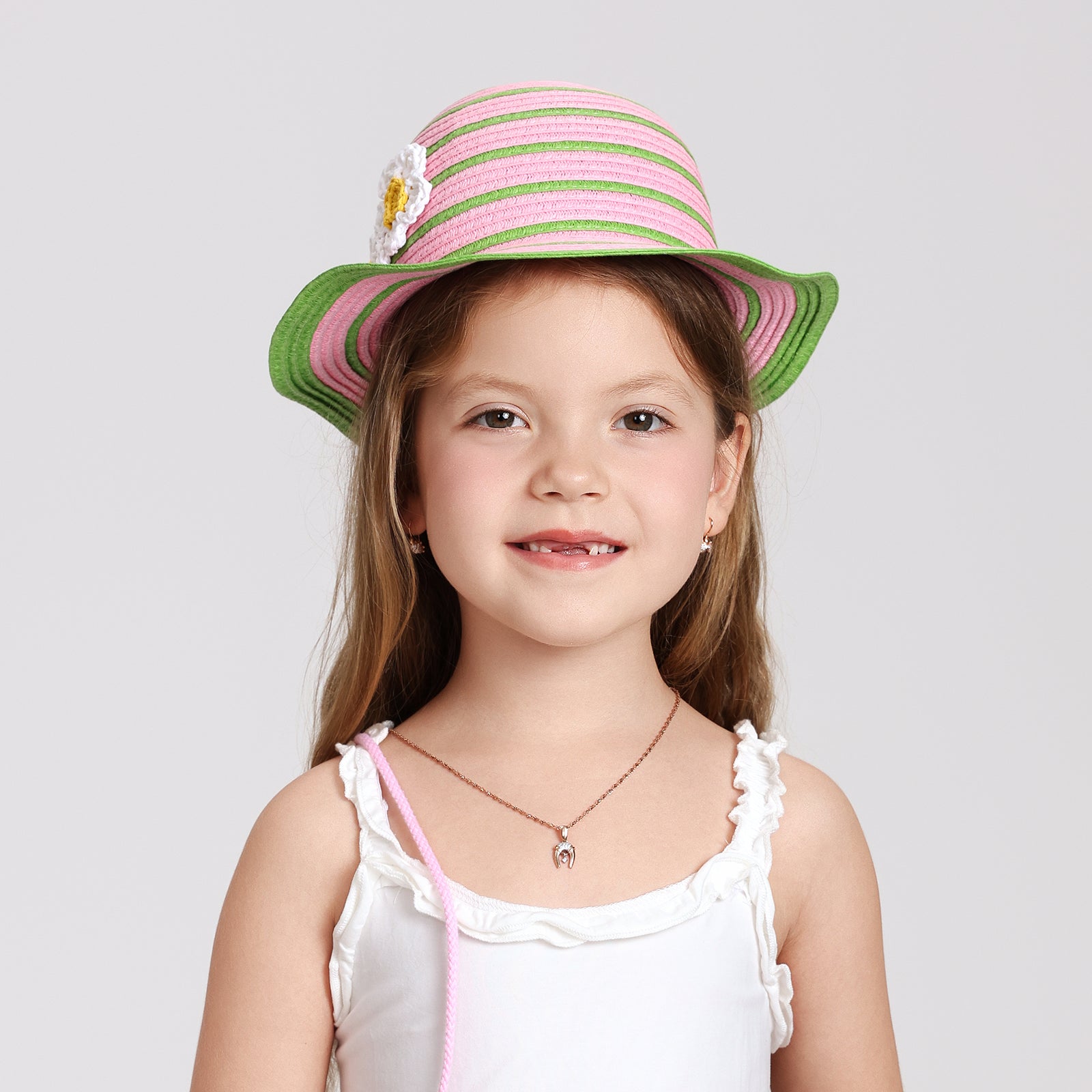 Children’s Paper Straw Sun Hat for Ages 2–6 with UPF 50+ Sun Protection