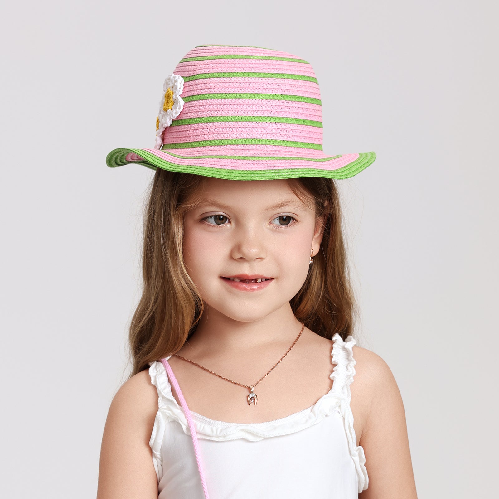 Children’s Paper Straw Sun Hat for Ages 2–6 with UPF 50+ Sun Protection