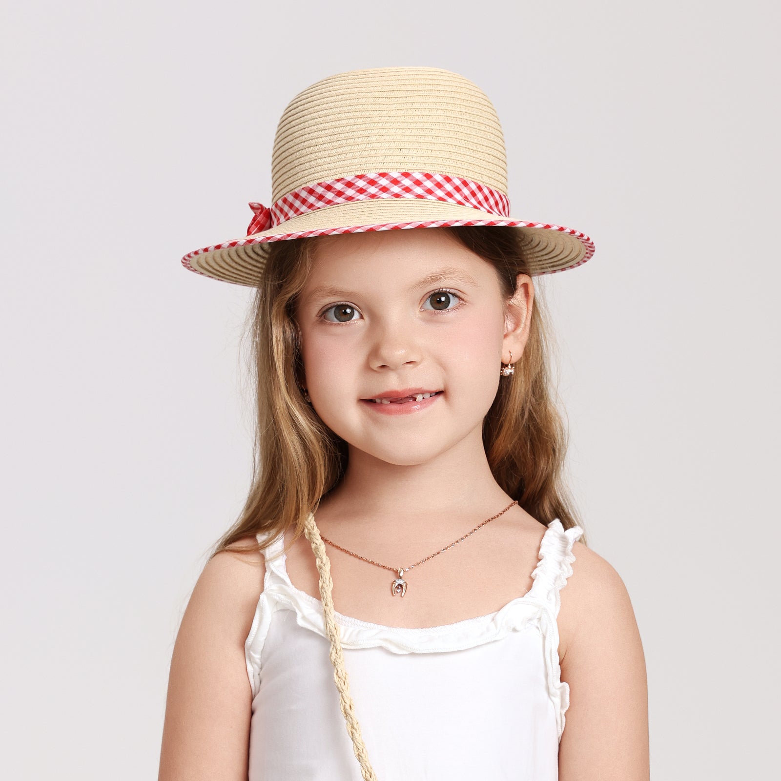 Wholesale Children’s Paper Straw Sun Hat for Ages 2–6 with UPF 50+ Sun Protection