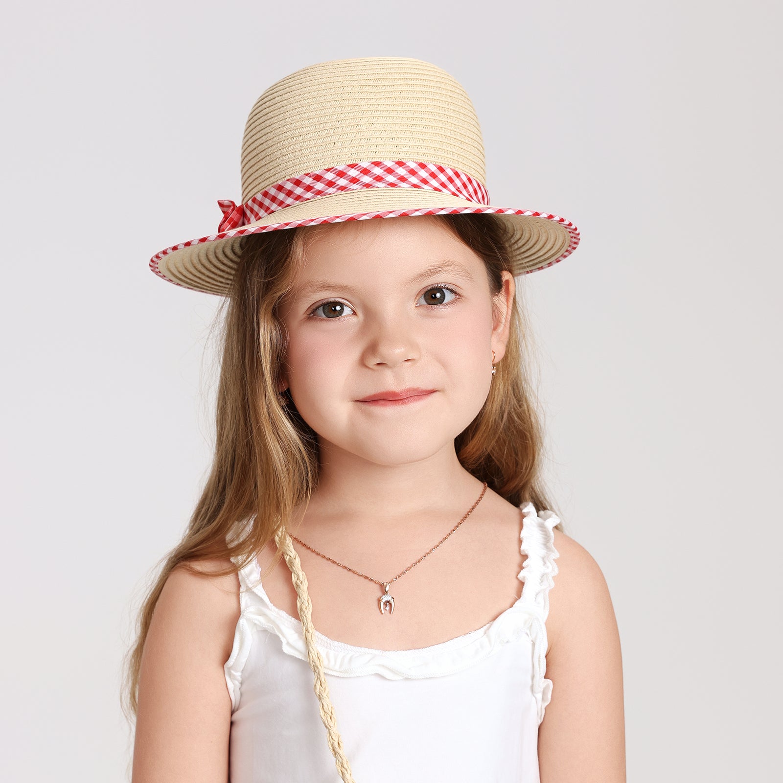 Children’s Paper Straw Sun Hat for Ages 2–6 with UPF 50+ Sun Protection