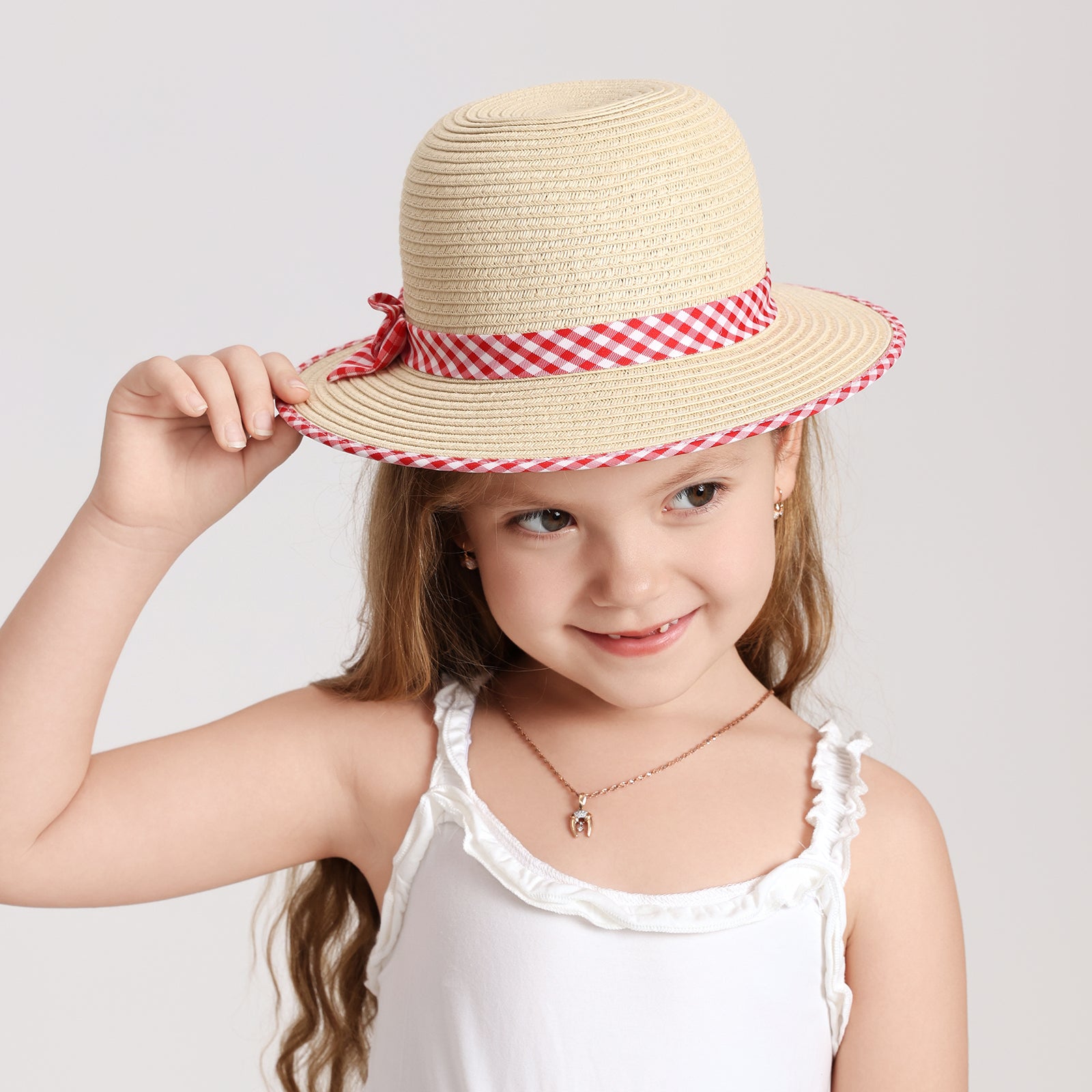 Wholesale Children’s Paper Straw Sun Hat for Ages 2–6 with UPF 50+ Sun Protection