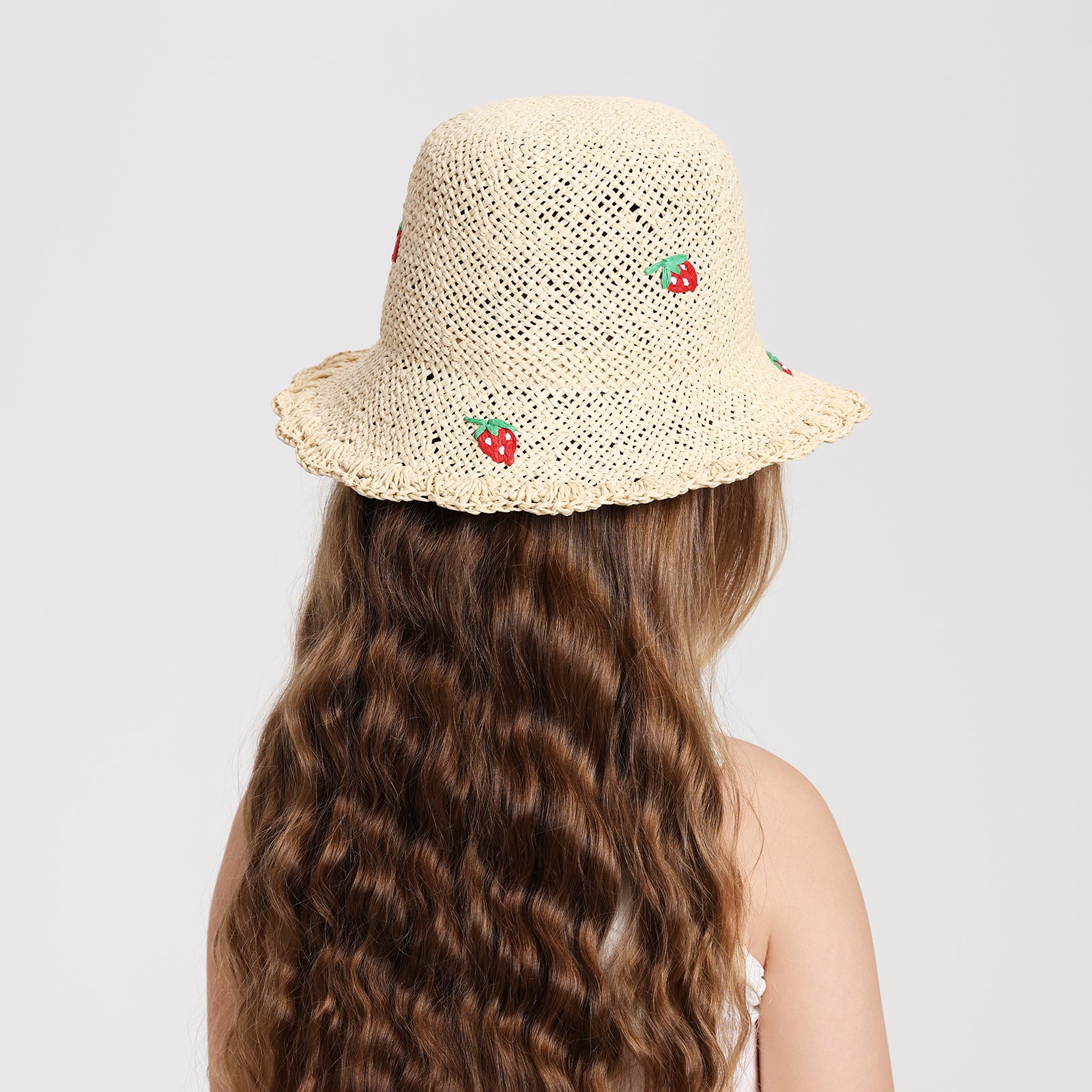 Wholesale Children’s Paper Straw Bucket Hat for Ages 2–6 with UPF 50+ Sun Protection