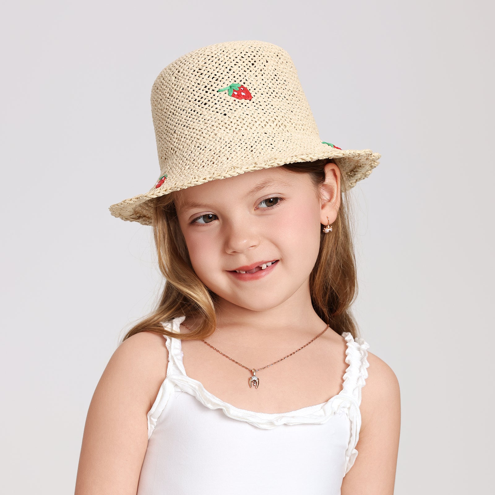 Wholesale Children’s Paper Straw Bucket Hat for Ages 2–6 with UPF 50+ Sun Protection