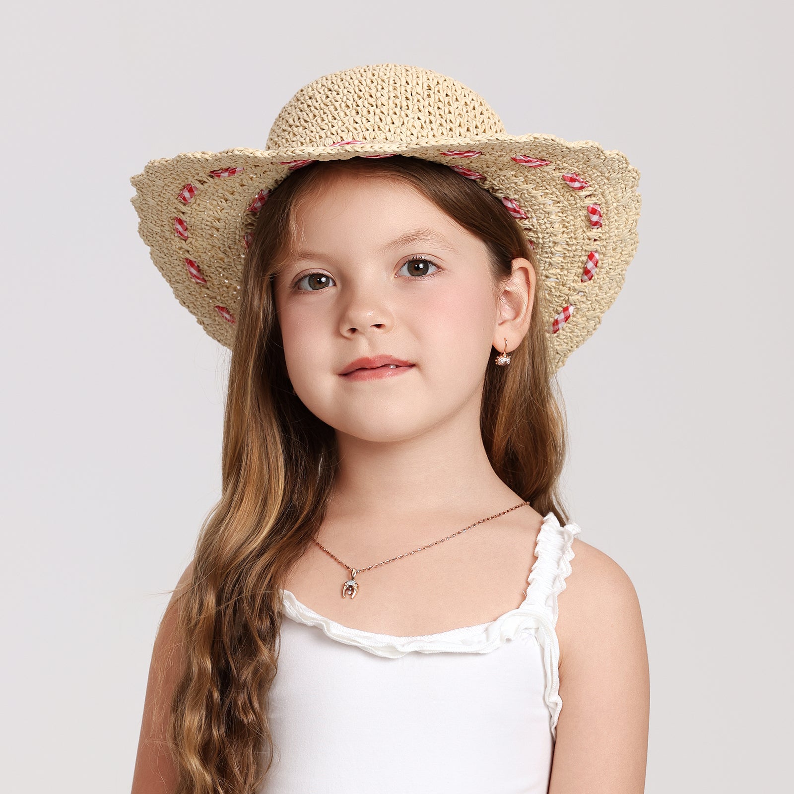 Wholesale Children’s Paper Straw Sun Hat for Ages 2–6 with UPF 50+ Sun Protection