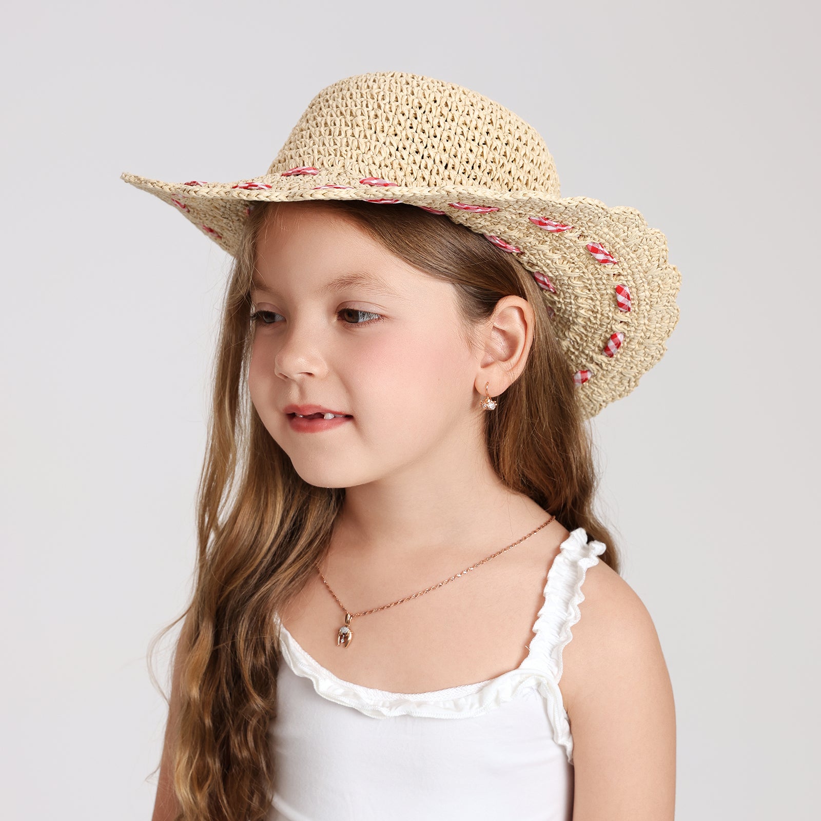 Wholesale Children’s Paper Straw Sun Hat for Ages 2–6 with UPF 50+ Sun Protection