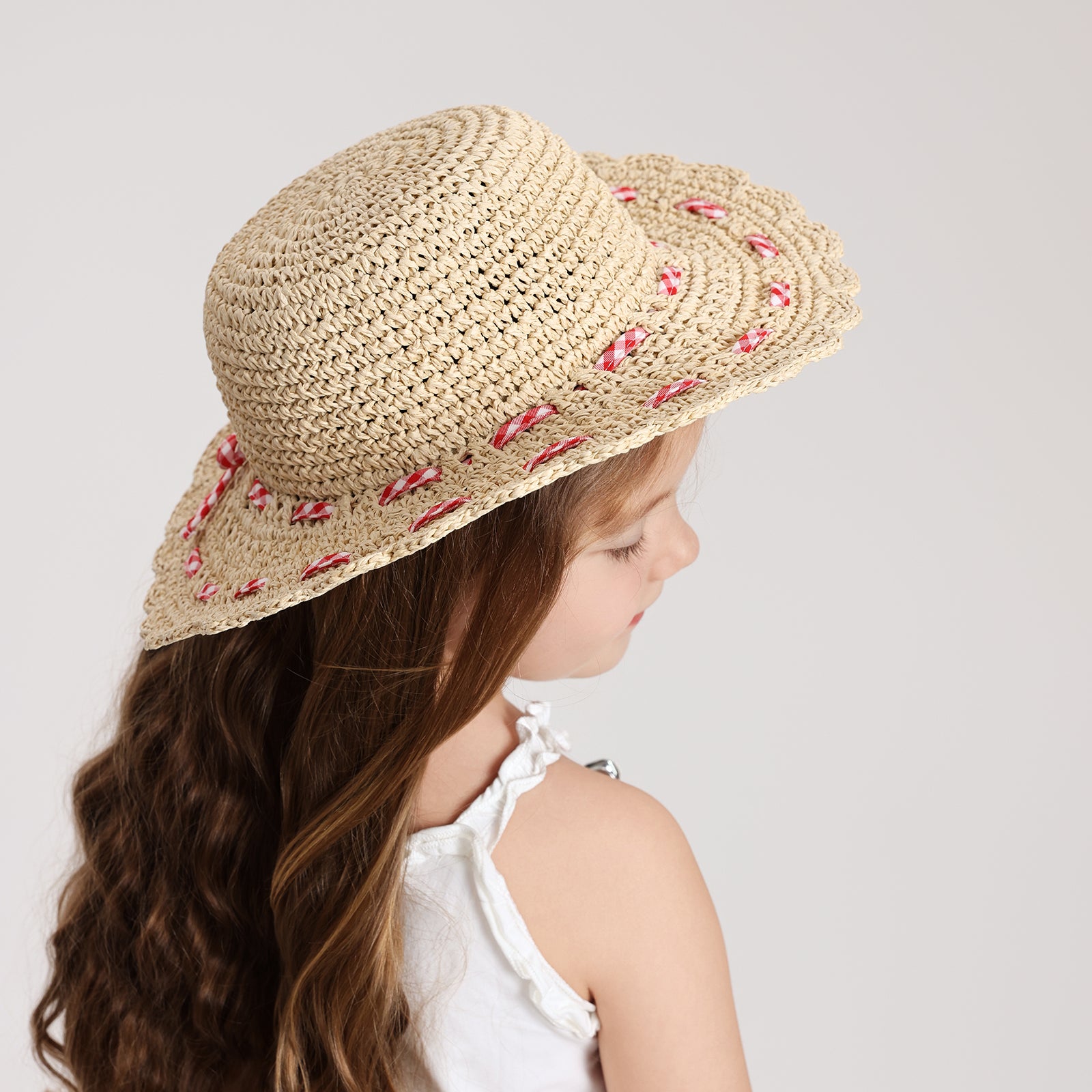 Wholesale Children’s Paper Straw Sun Hat for Ages 2–6 with UPF 50+ Sun Protection