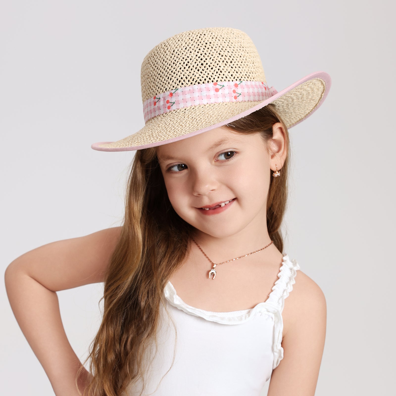 Wholesale Children’s Paper Straw Sun Hat for Ages 2–6 with UPF 50+ Sun Protection