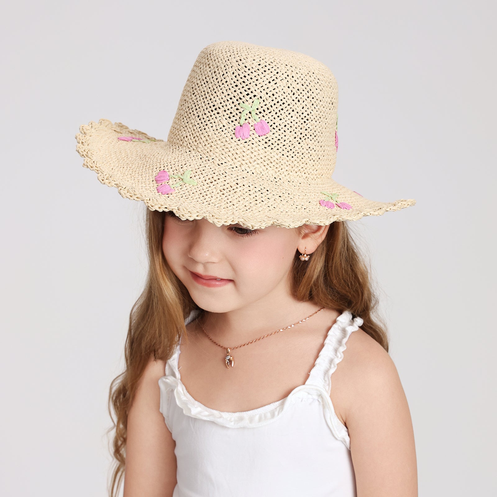 Wholesale Children’s Paper Straw Sun Hat for Ages 2–6 with UPF 50+ Sun Protection