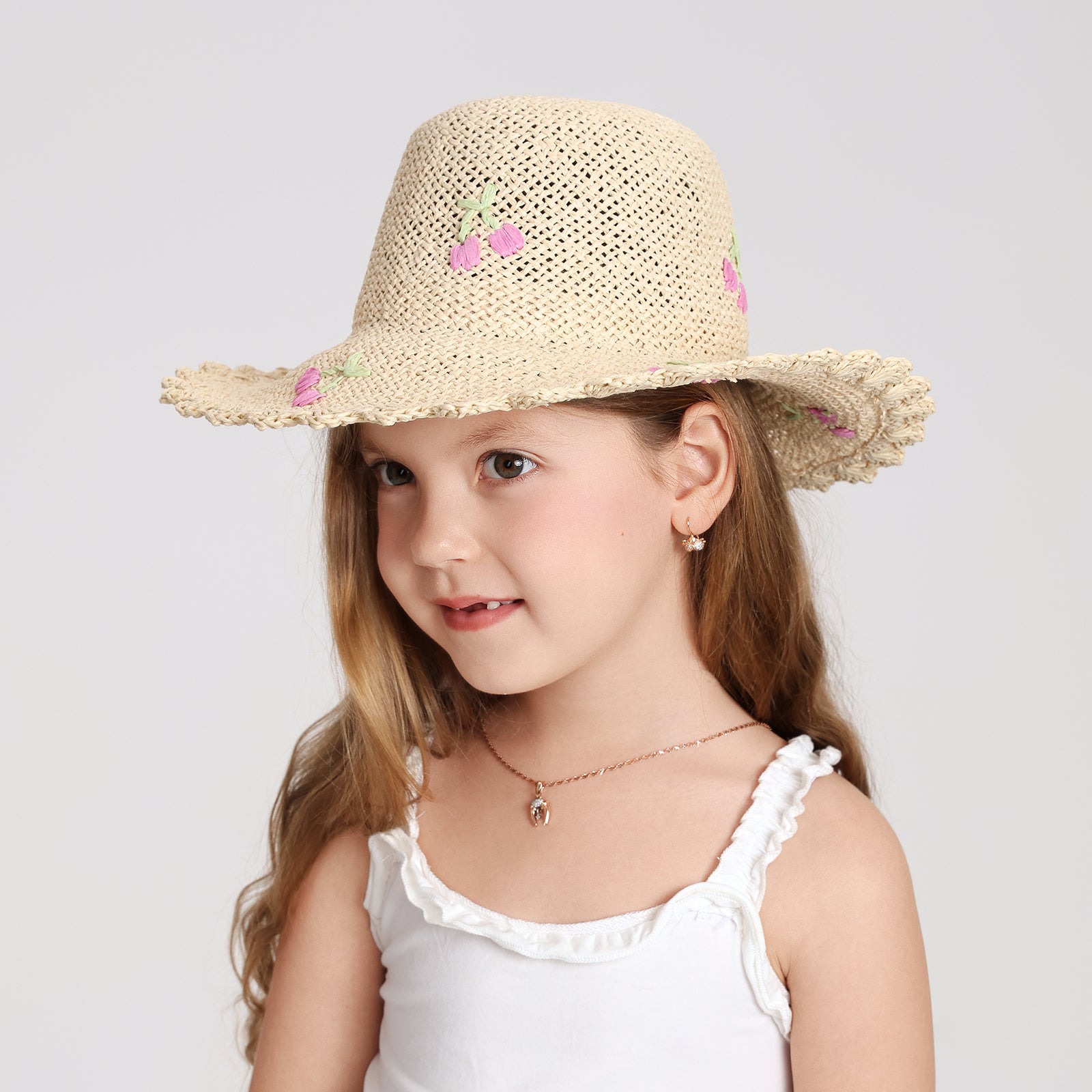 Wholesale Children’s Paper Straw Sun Hat for Ages 2–6 with UPF 50+ Sun Protection