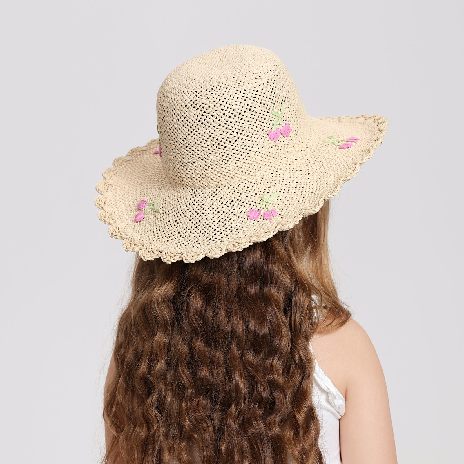 Wholesale Children’s Paper Straw Sun Hat for Ages 2–6 with UPF 50+ Sun Protection