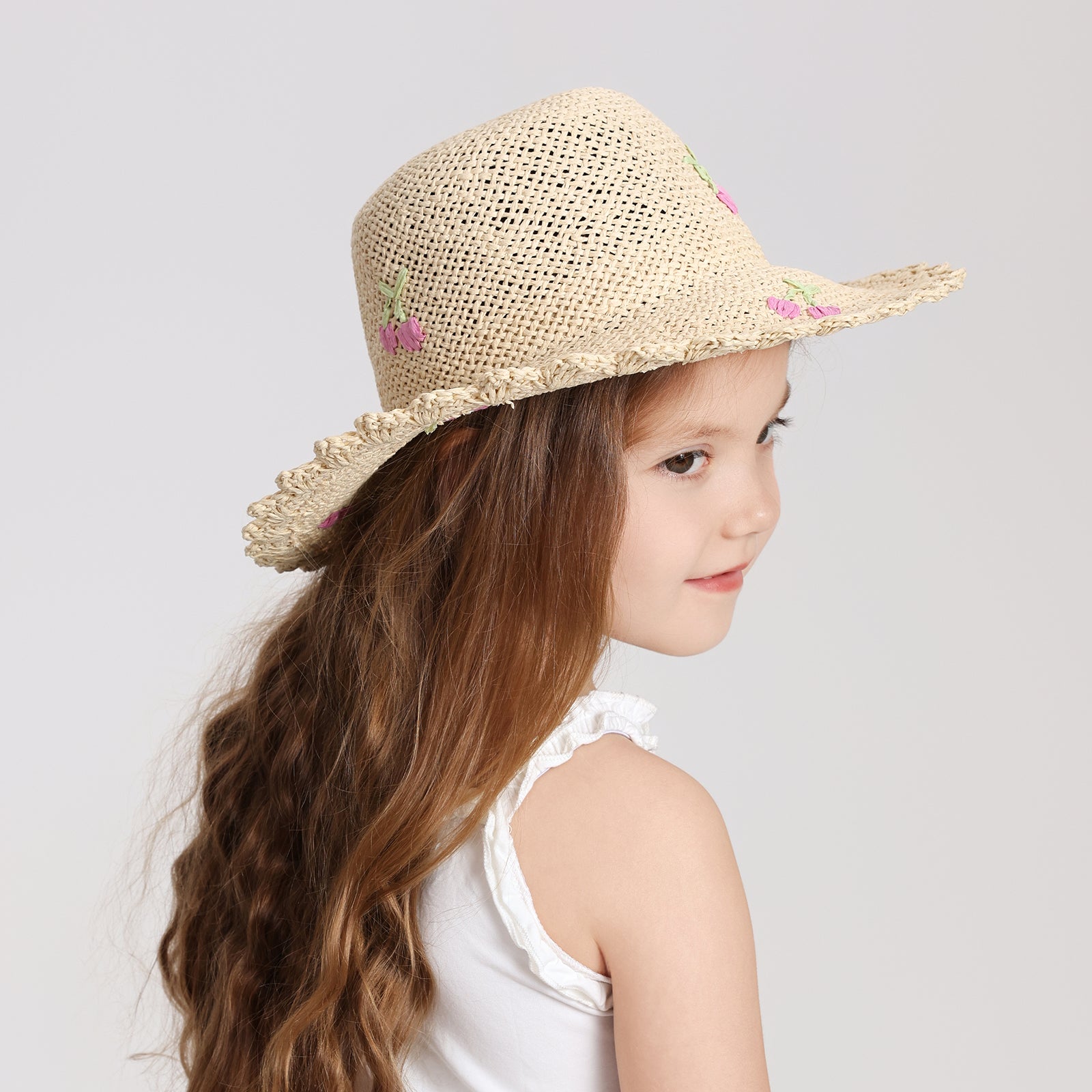 Wholesale Children’s Paper Straw Sun Hat for Ages 2–6 with UPF 50+ Sun Protection