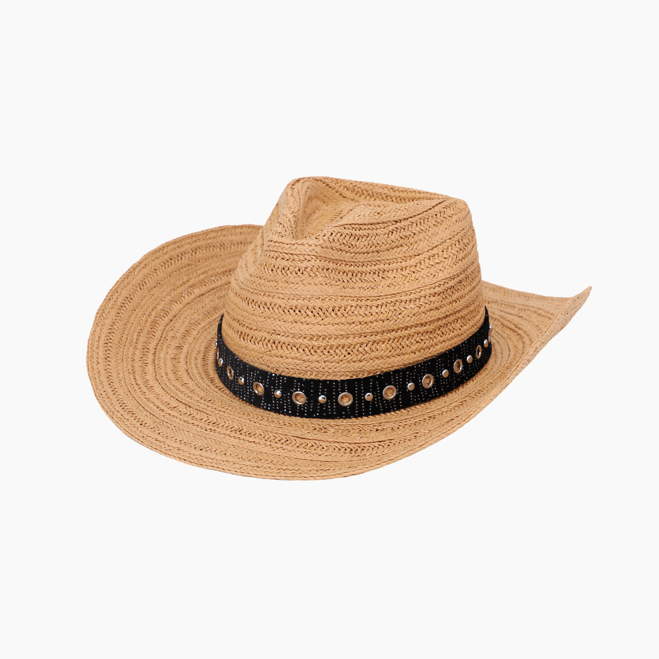 Wholesale Unisex Paper Straw Cowboy Hat Upturned Brim and UPF 50+ Sun Protection