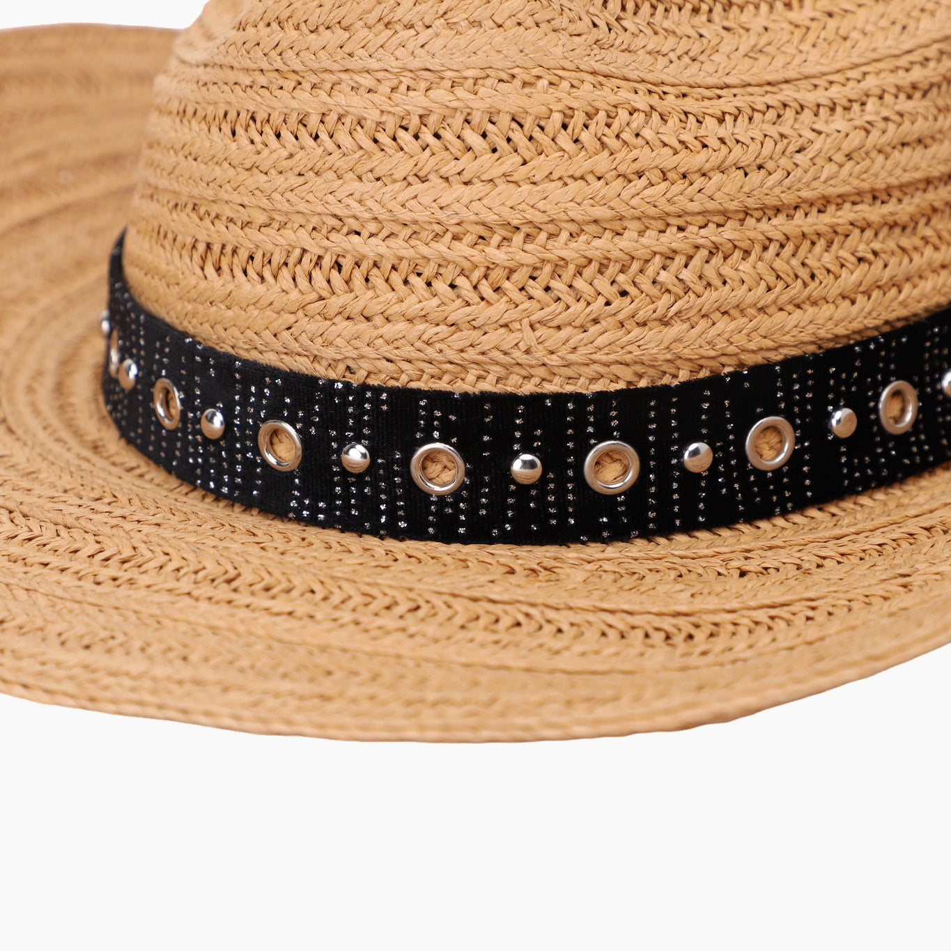Wholesale Unisex Paper Straw Cowboy Hat Upturned Brim and UPF 50+ Sun Protection