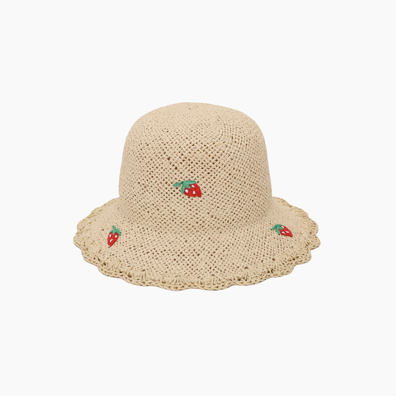 Children’s Paper Straw Bucket Hat for Ages 2–6 with UPF 50+ Sun Protection