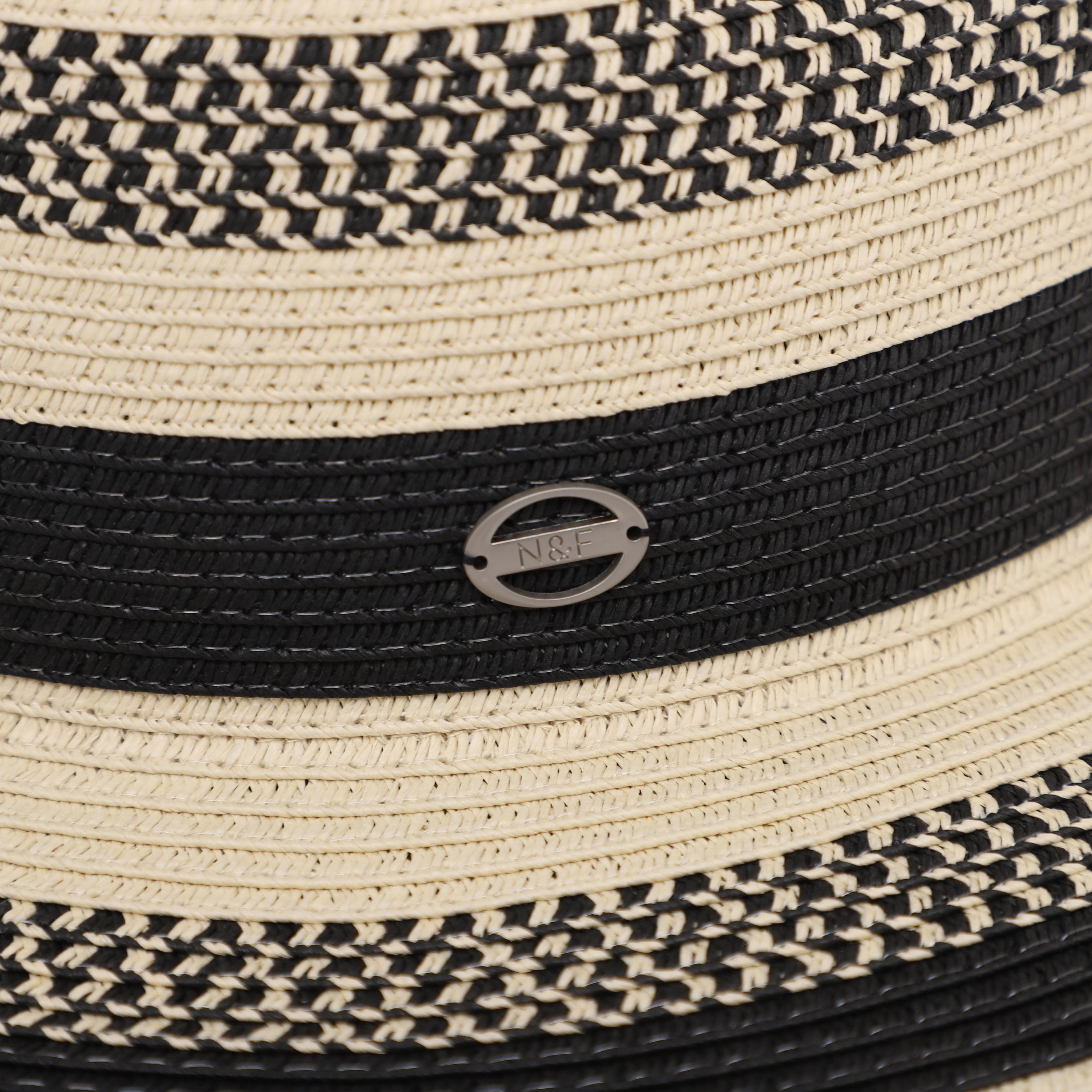 Unisex Paper Straw Fedora Hat with Wide Brim and UPF 50+ Sun Protection