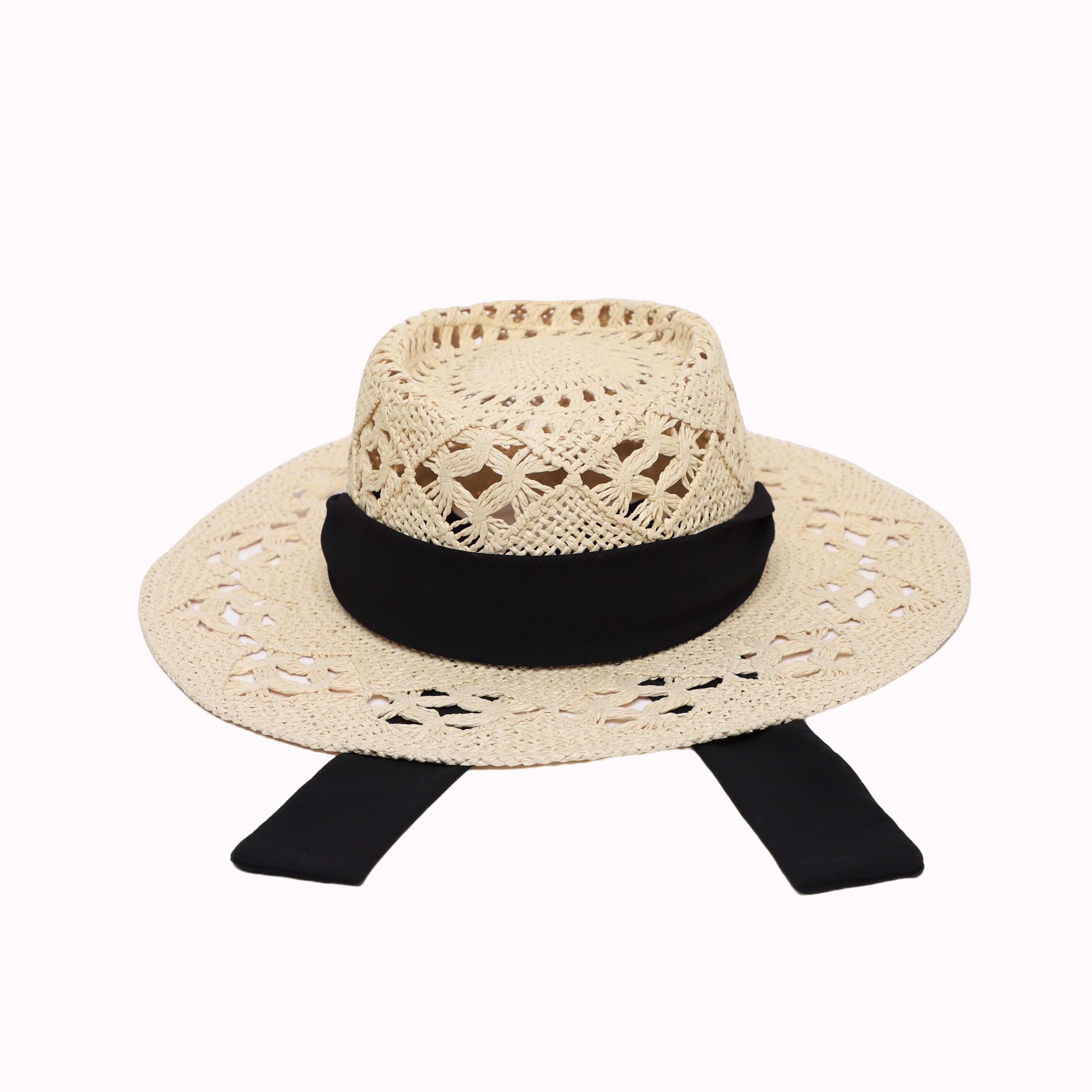 US Stock Women's Paper Straw Sun Hat with Wide Brim and UPF 50+ Sun Protection