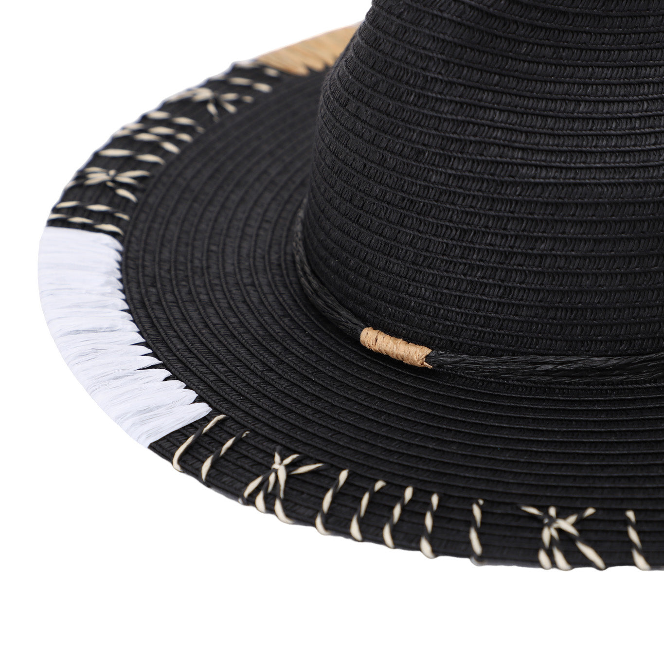 Unisex Paper Straw Fedora Hat with Wide Brim and UPF 50+ Sun Protection