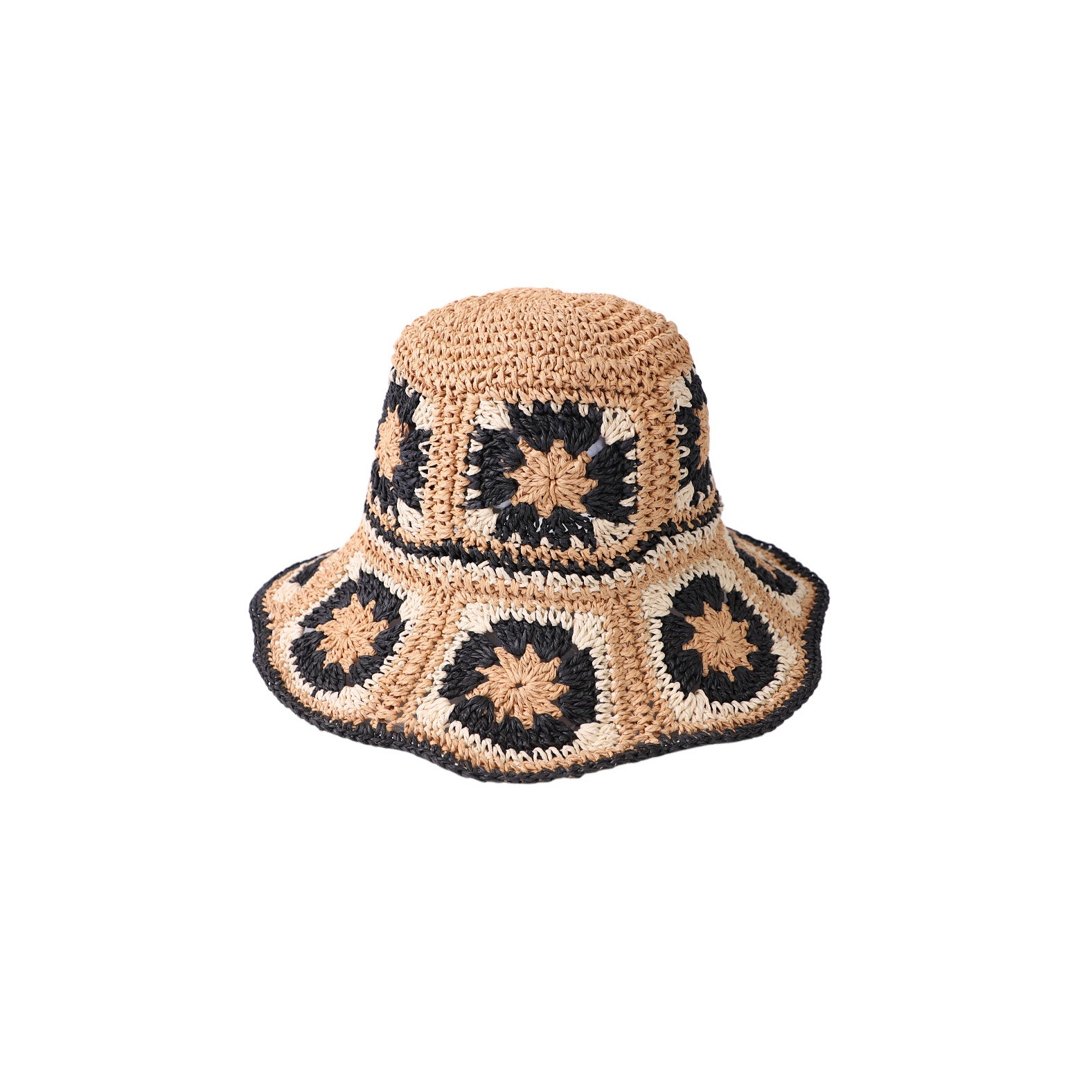 Women’s Paper Straw Bucket Hat with Wide Brim and UPF 50+ Sun Protection