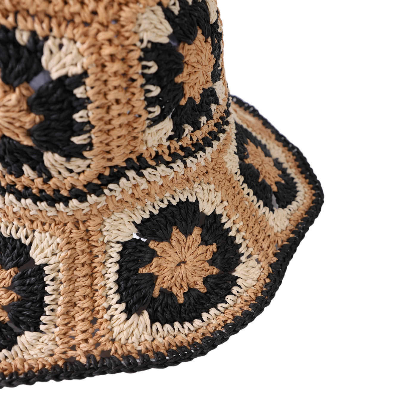 Women’s Paper Straw Bucket Hat with Wide Brim and UPF 50+ Sun Protection