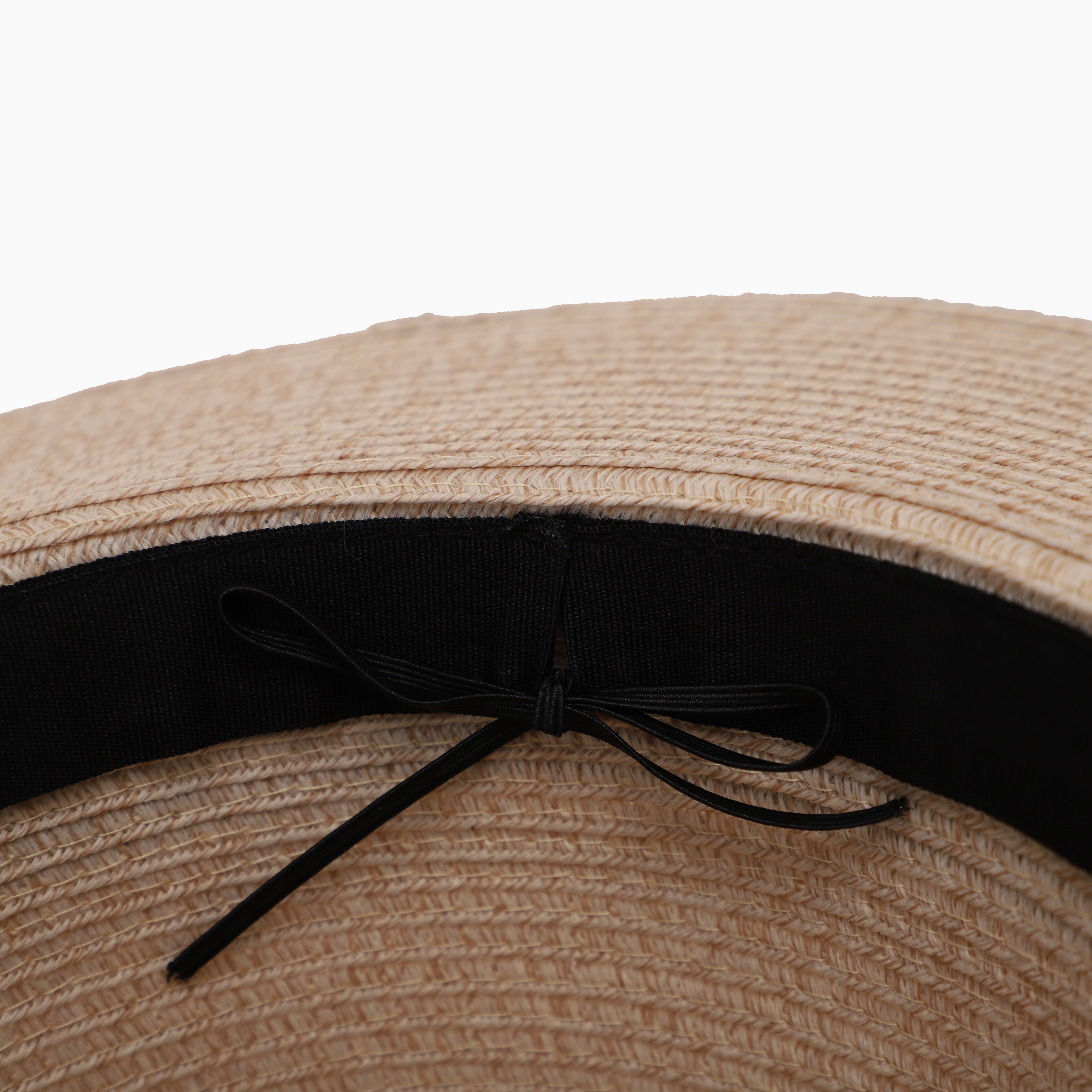 US Stock Wholesale Unsiex Polyester Straw Fedora Hat with Flat Brim and UPF 50+ Sun Protection