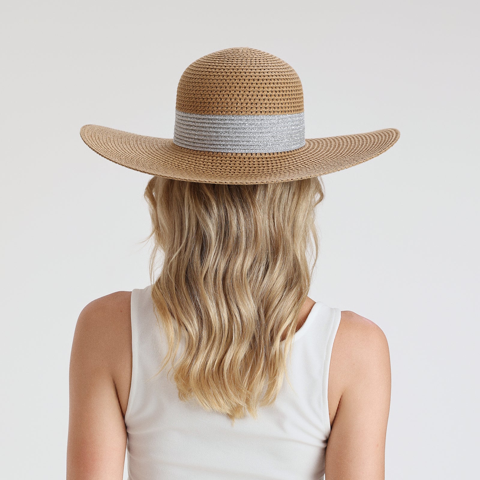 Women’s Paper Straw Sun Hat with Wide Brim and UPF 50+ Sun Protection