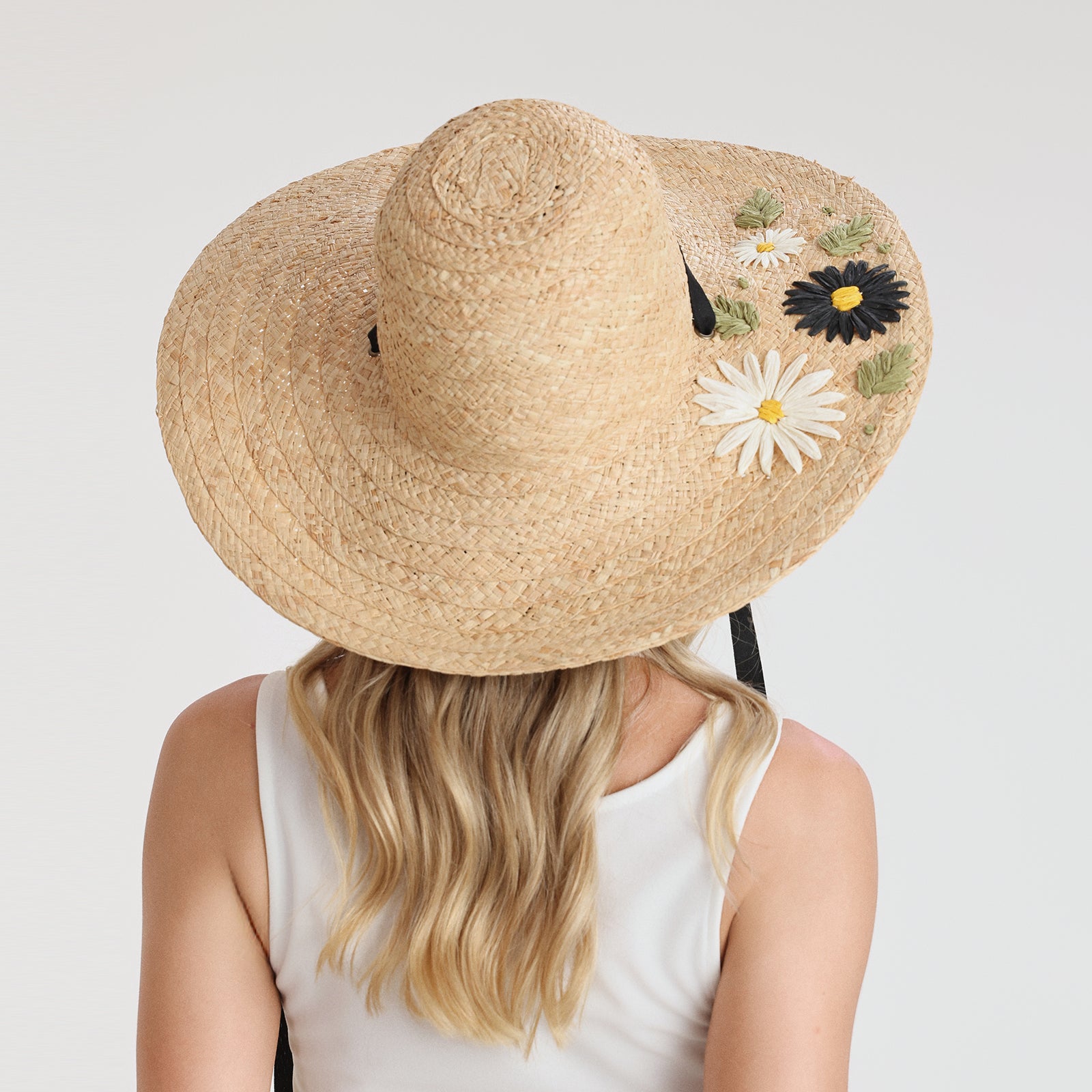 Women’s Raffia Sun Hat with Wide Brim and UPF 50+ Sun Protection