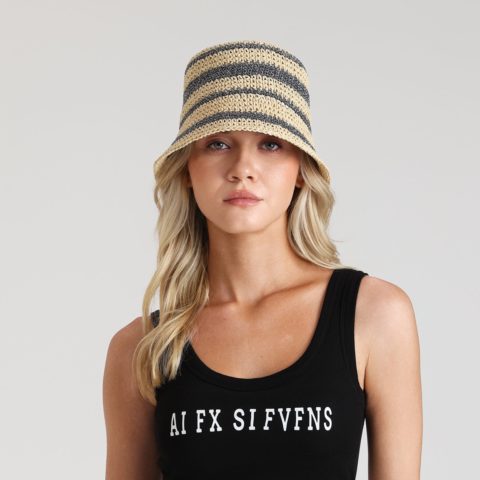 Women’s Paper Straw Sun Hat with Wide Brim and UPF 50+ Sun Protection