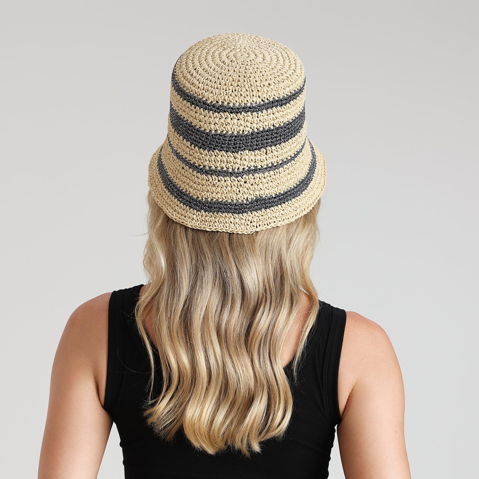 Women’s Paper Straw Sun Hat with Wide Brim and UPF 50+ Sun Protection