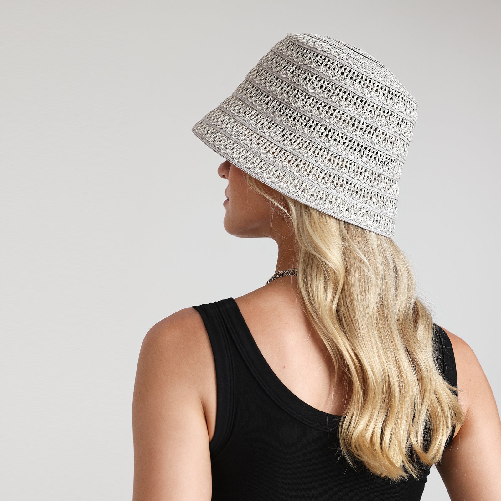 Women’s Paper Straw Bucket Hat with Wide Brim and UPF 50+ Sun Protection