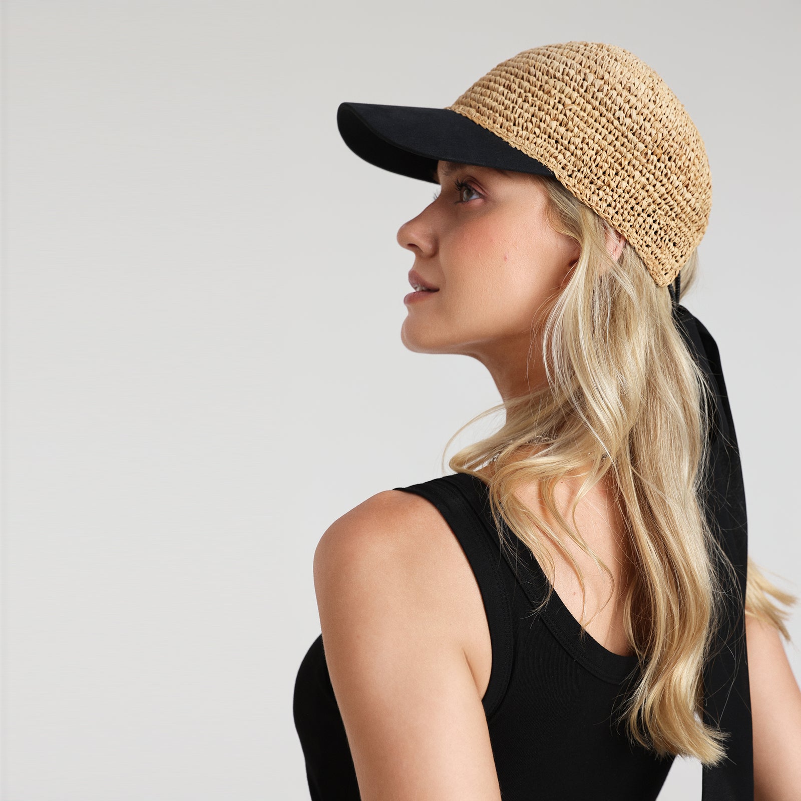 Women’s Paper Straw Sun Hat with Wide Brim and UPF 50+ Sun Protection