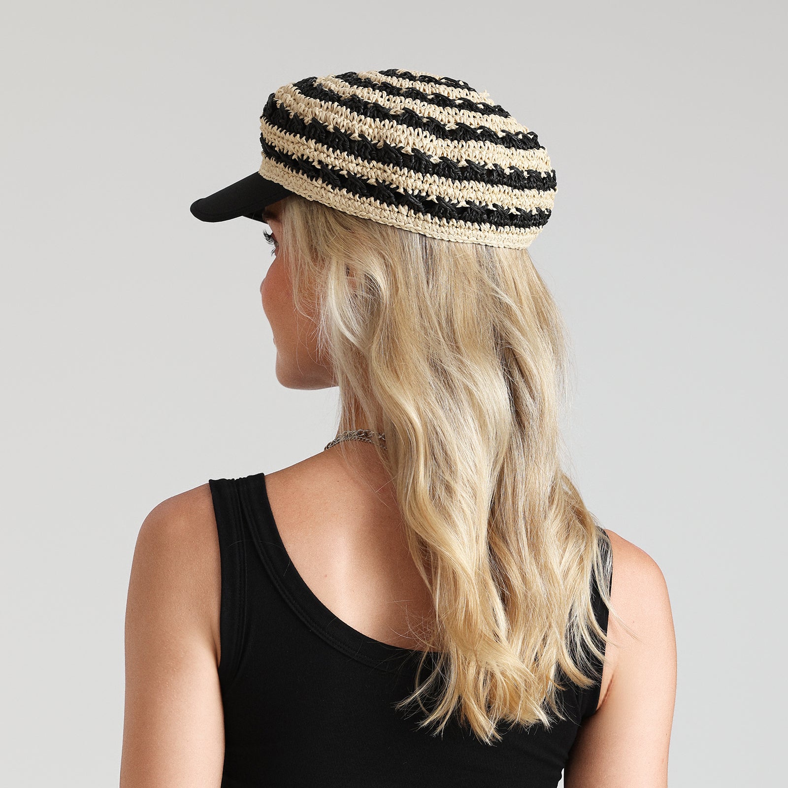 Women’s Paper Straw Sun Hat with Wide Brim and UPF 50+ Sun Protection