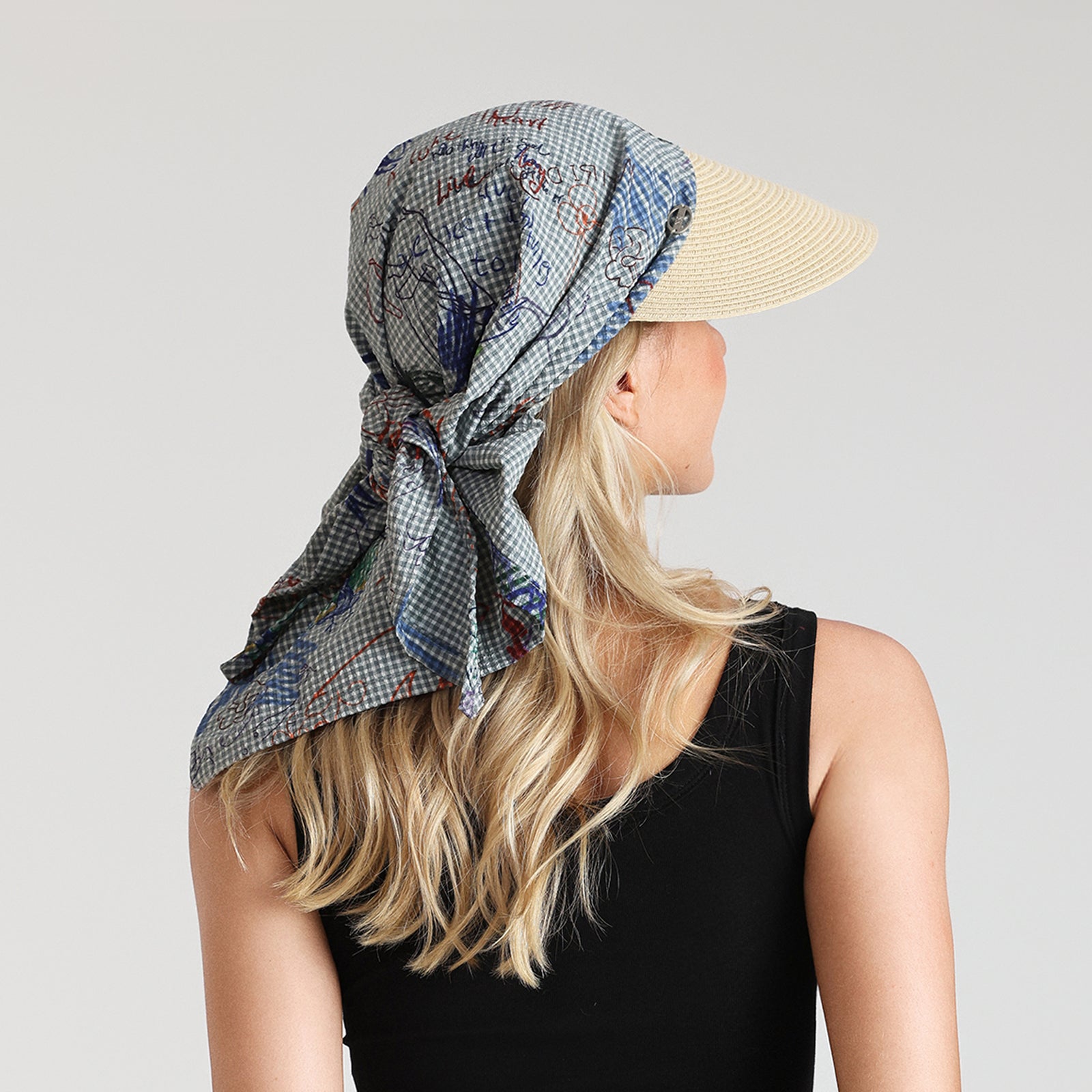 Women’s Paper Straw Sun Hat with Wide Brim and UPF 50+ Sun Protection