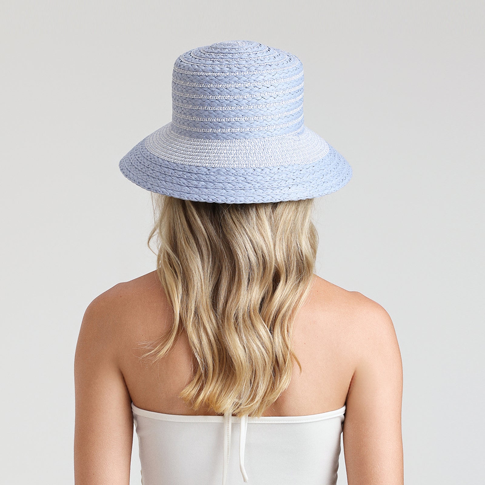 Women’s Paper Straw Bucket Hat with Wide Brim and UPF 50+ Sun Protection