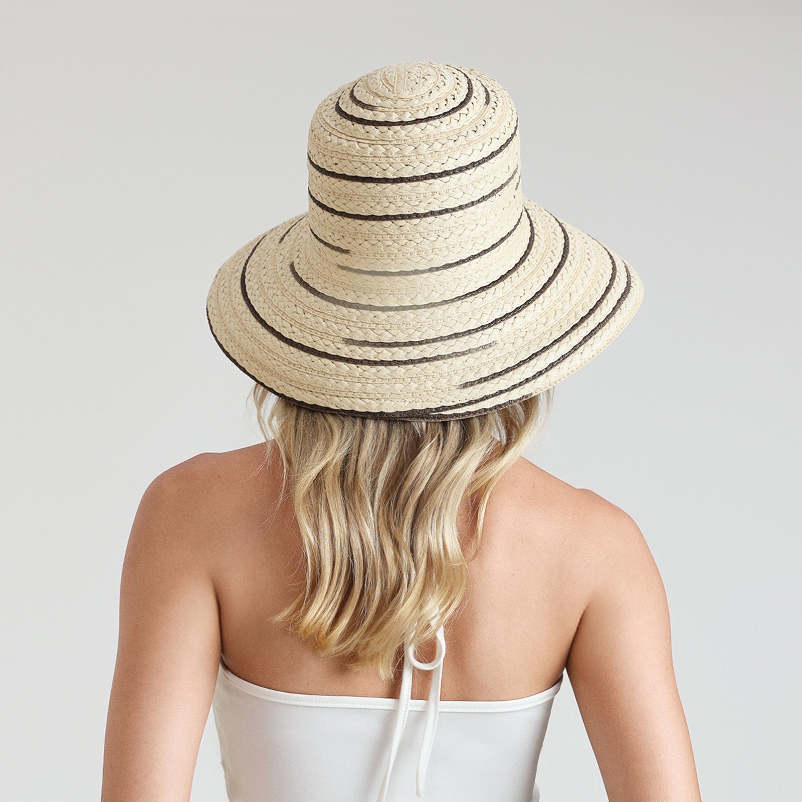Women’s Paper Straw Bucket Hat with Wide Brim and UPF 50+ Sun Protection
