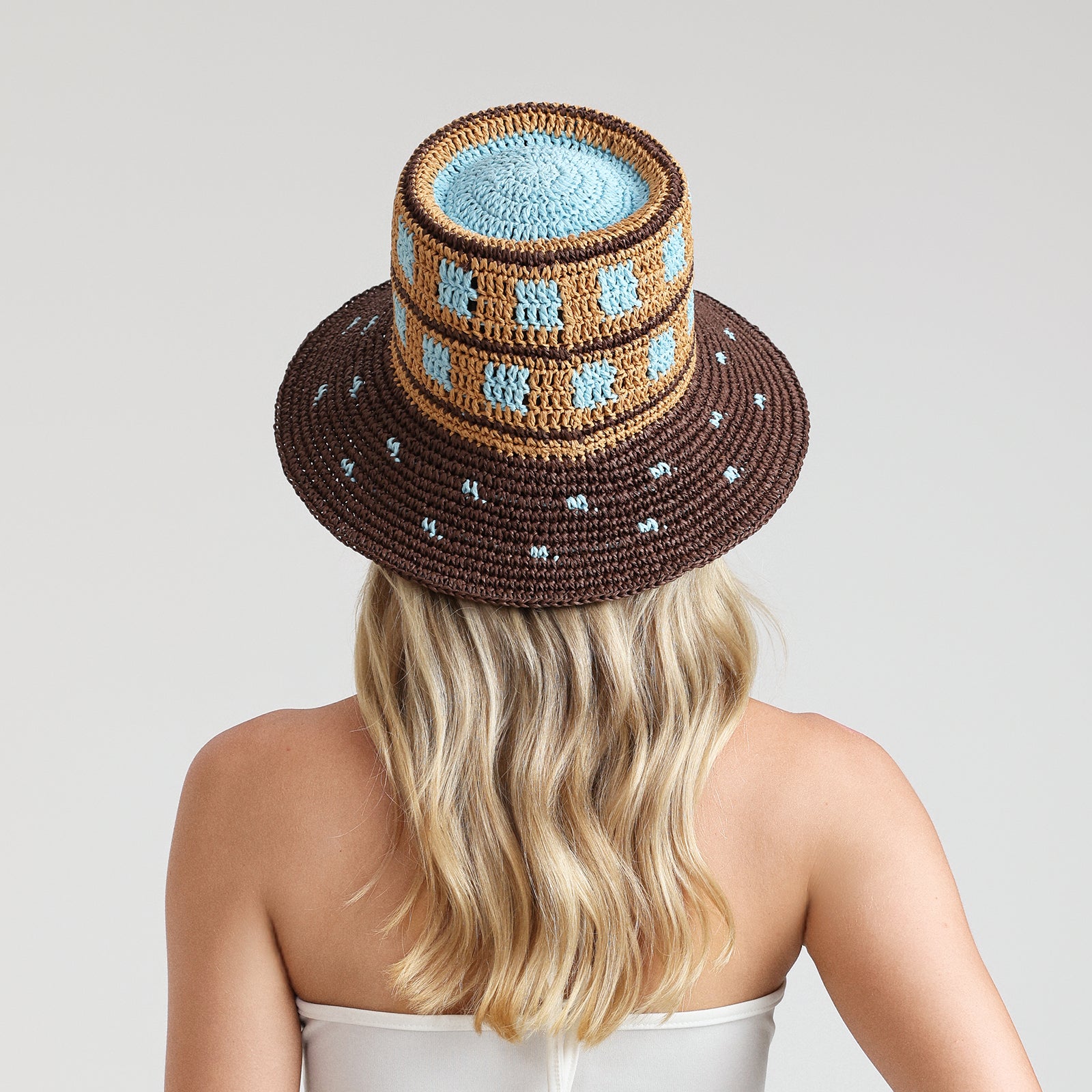 Women’s Paper Straw Sun Hat with Wide Brim and UPF 50+ Sun Protection