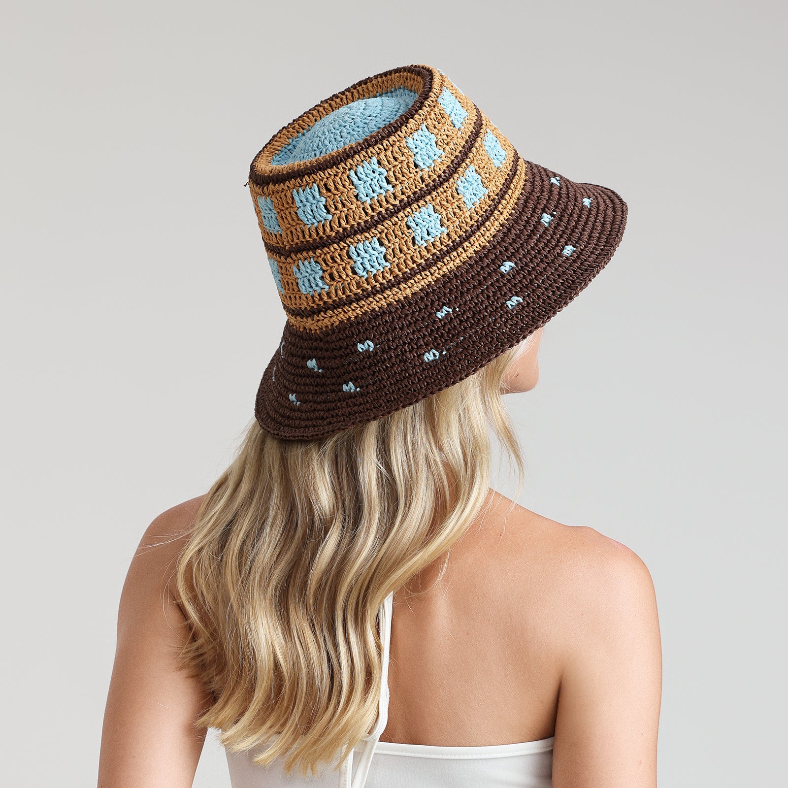 Women’s Paper Straw Sun Hat with Wide Brim and UPF 50+ Sun Protection