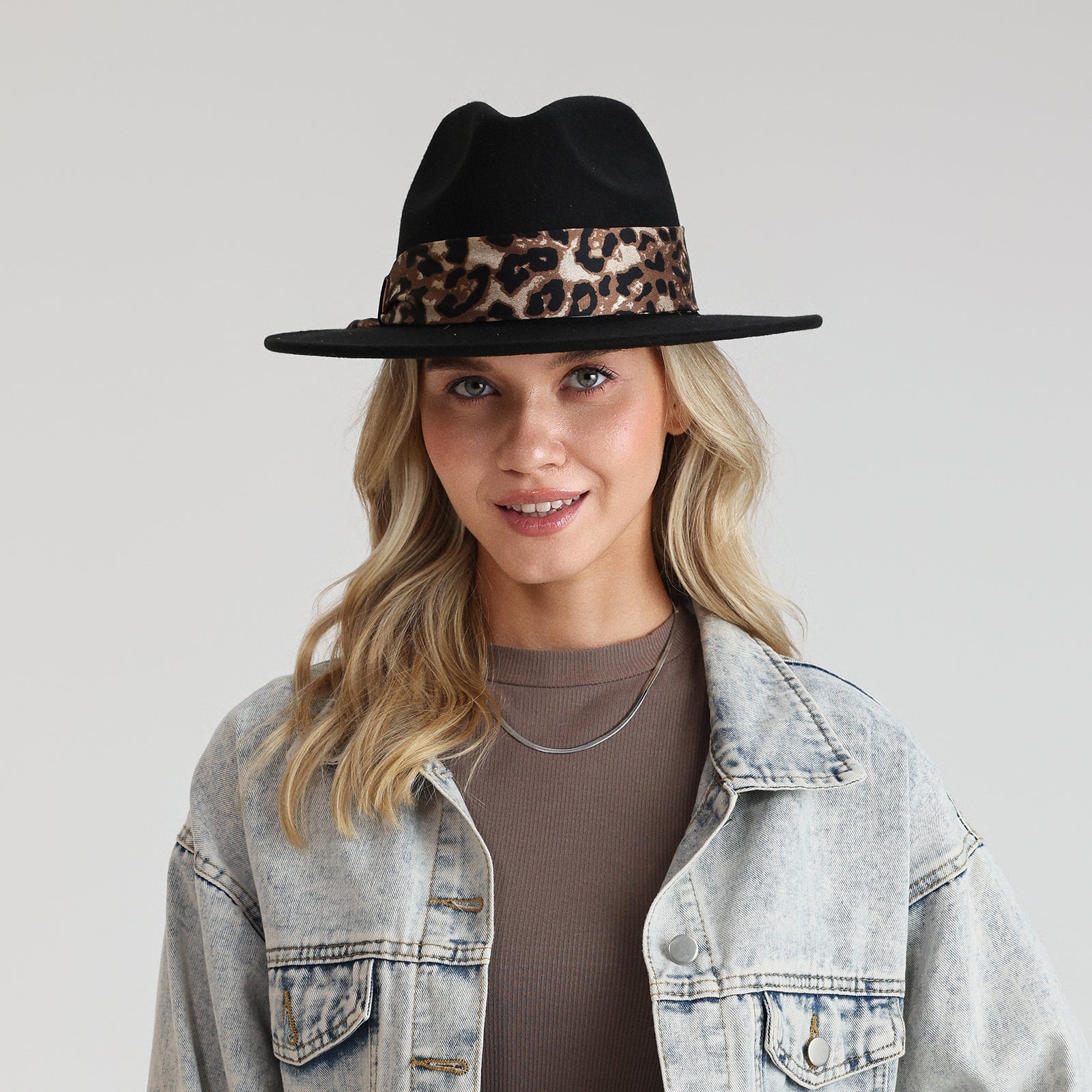 Women’s Polyester Fedora Hat with Wide Brim and UPF 50+ Sun Protection