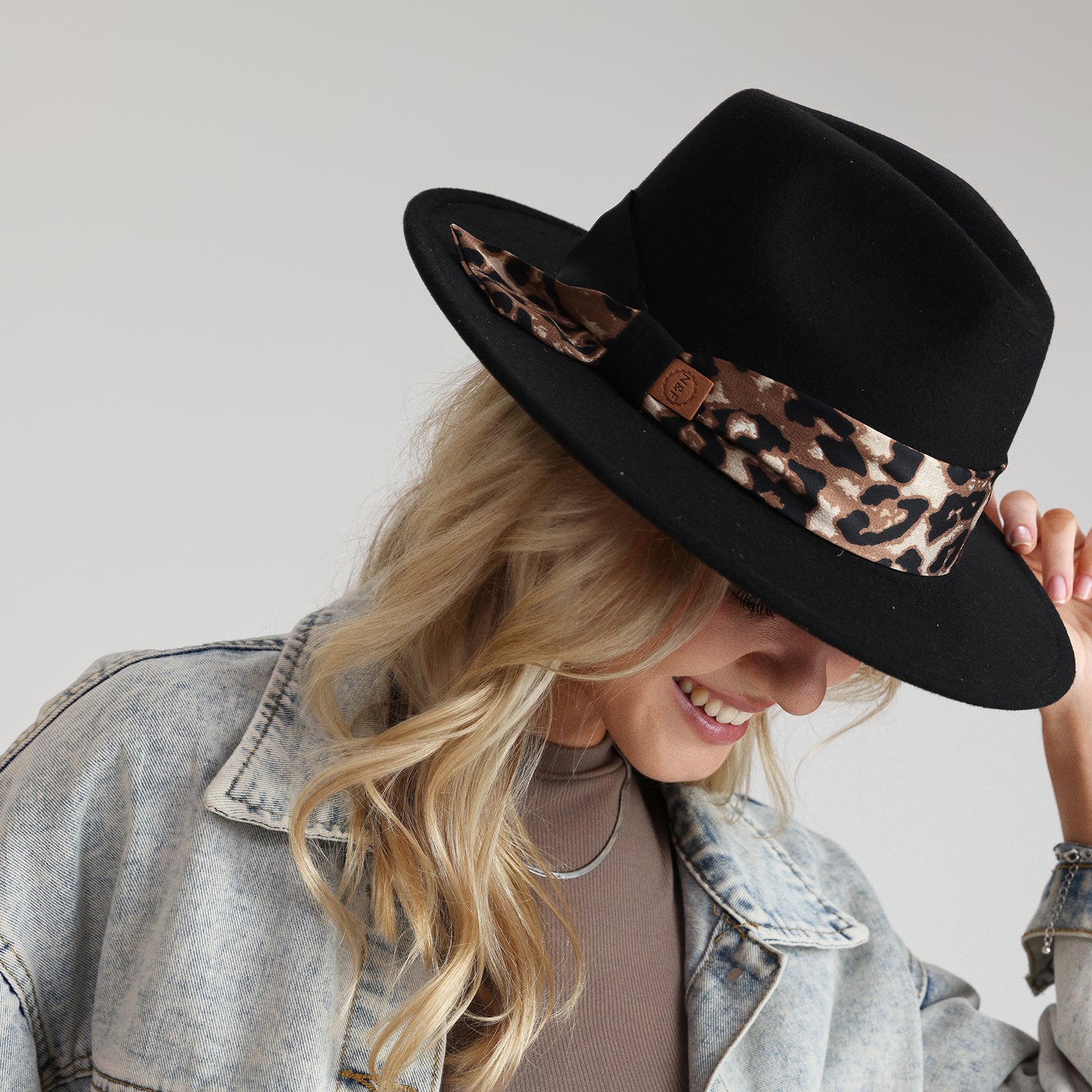 Wholesale Women’s Polyester Fedora Hat with  Flat Brim and UPF 50+ Sun Protection