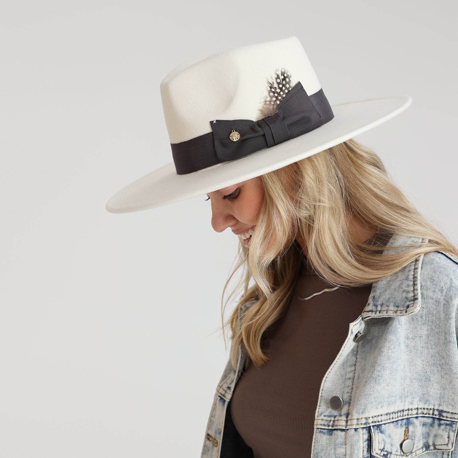 Unisex Polyester Fedora Hat with Wide Brim and UPF 50+ Sun Protection