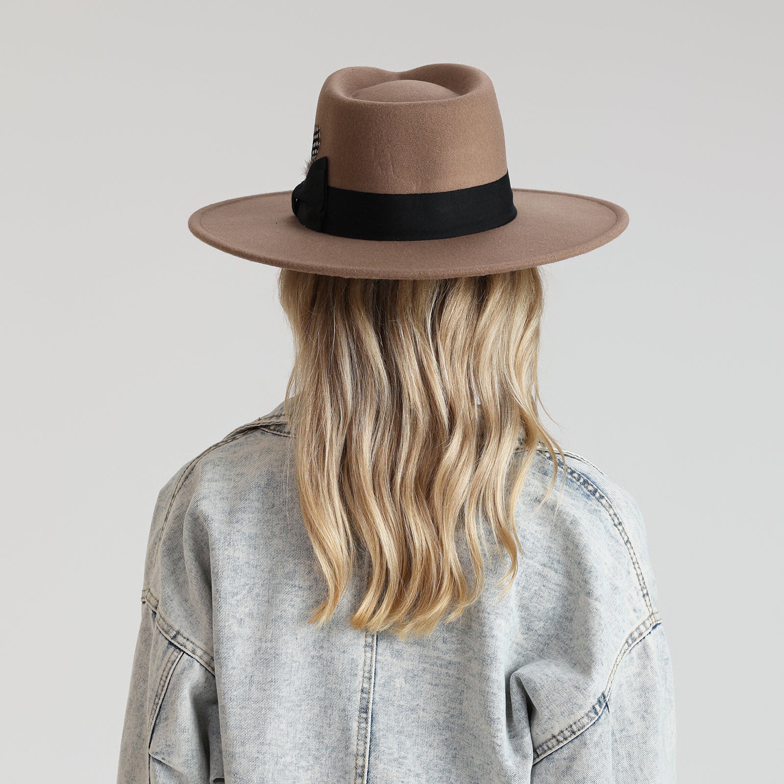 Unisex Polyester Fedora Hat with Wide Brim and UPF 50+ Sun Protection