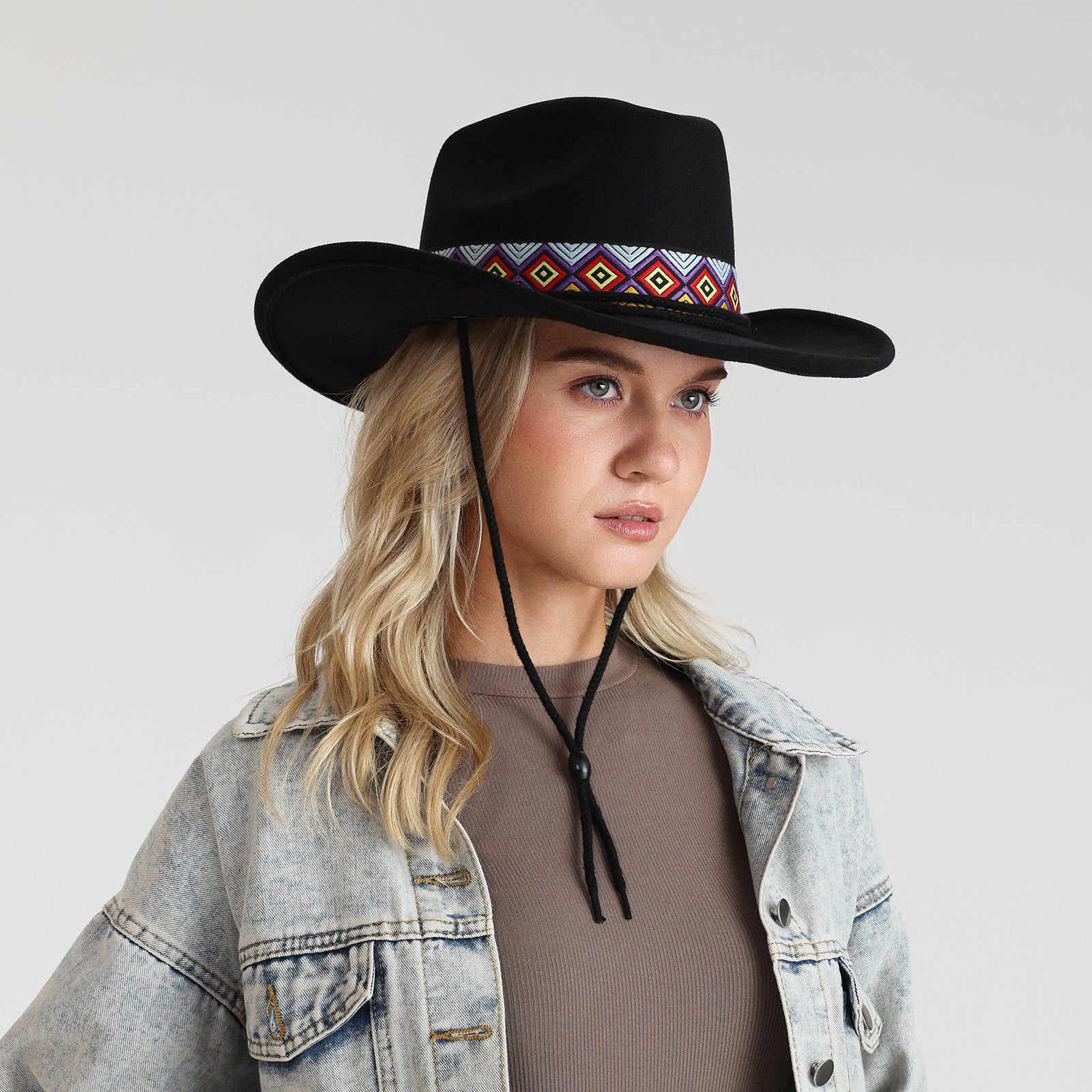 Unisex Polyester Fedora Hat with Wide Brim and UPF 50+ Sun Protection