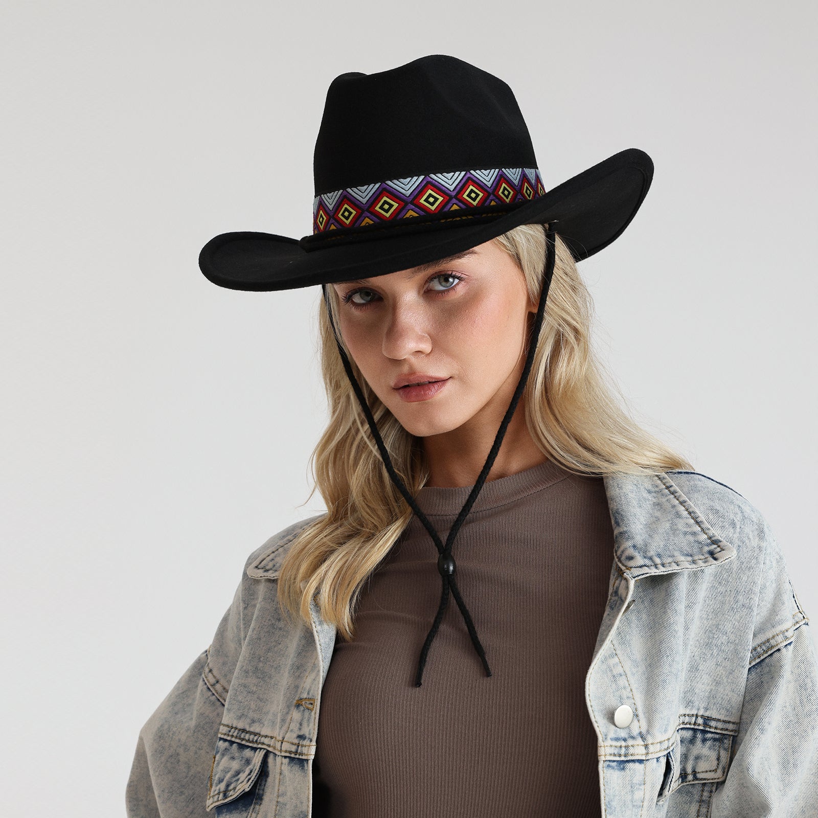 Unisex Polyester Fedora Hat with Wide Brim and UPF 50+ Sun Protection