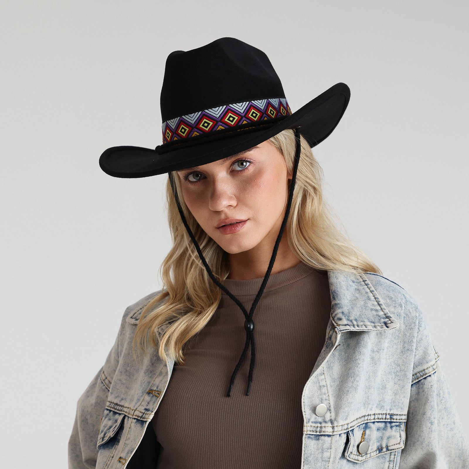 Unisex Polyester Fedora Hat with Wide Brim and UPF 50+ Sun Protection