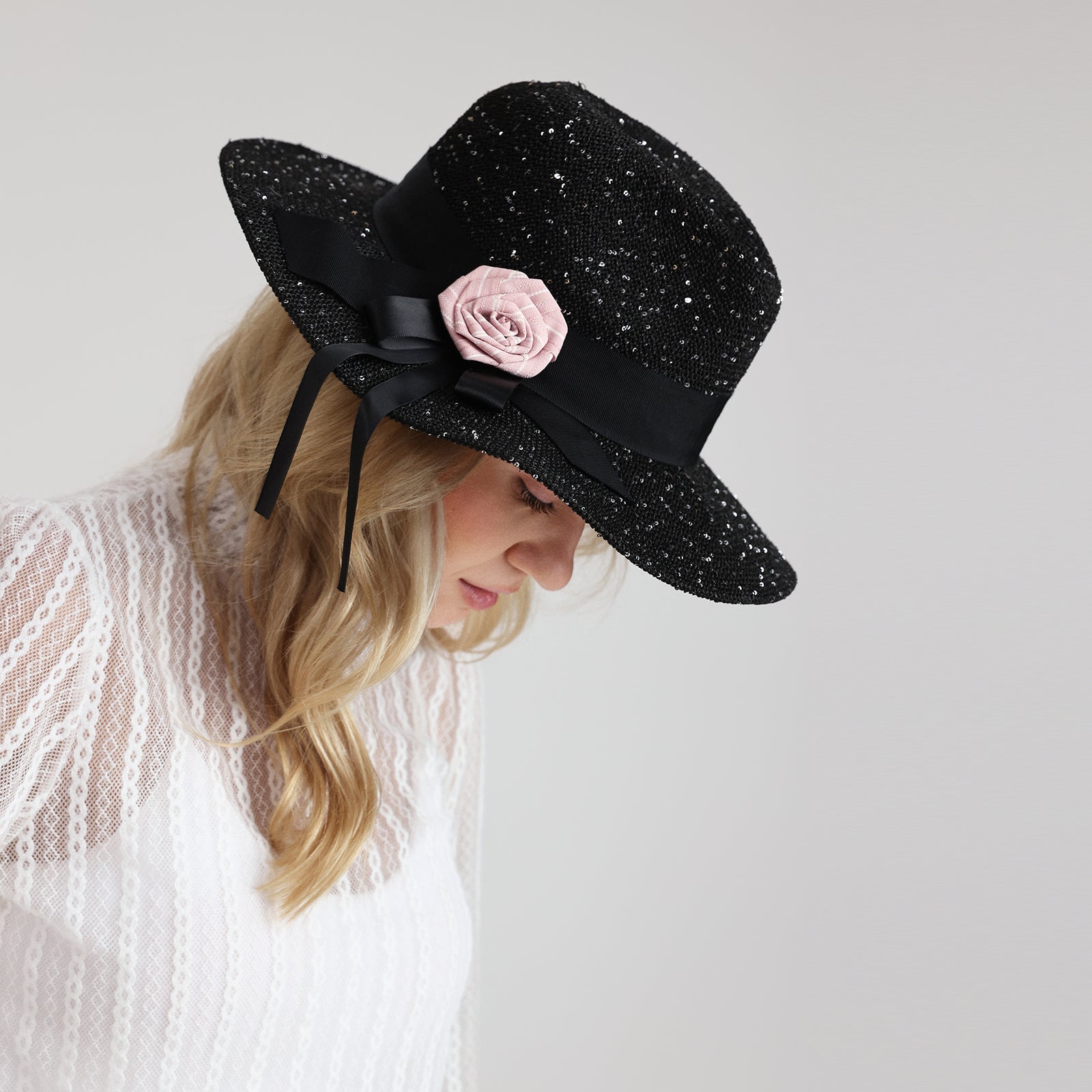 Women’s Polyester Fedora Hat with Wide Brim and UPF 50+ Sun Protection